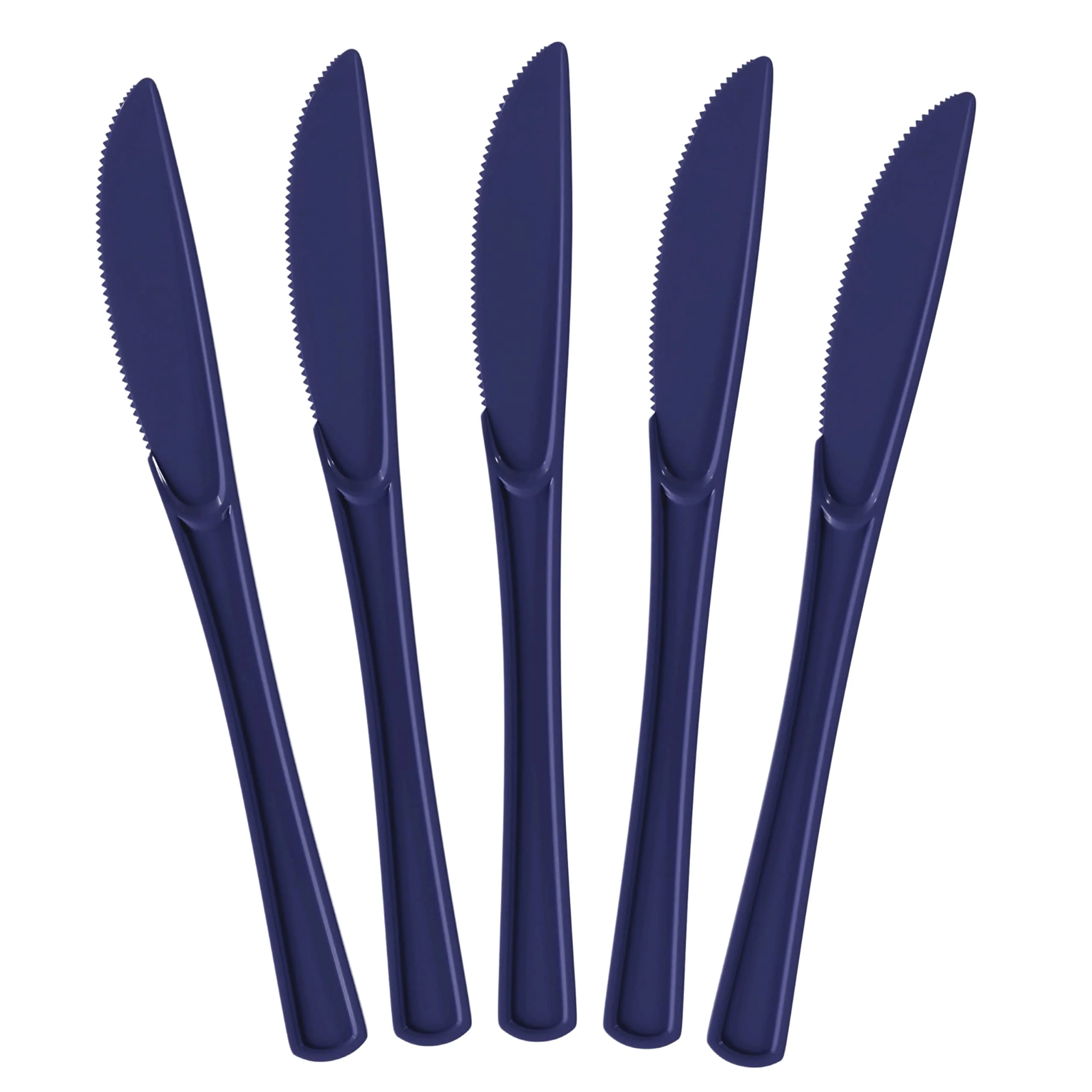 Heavy Duty Navy Plastic Knives | 50 Count