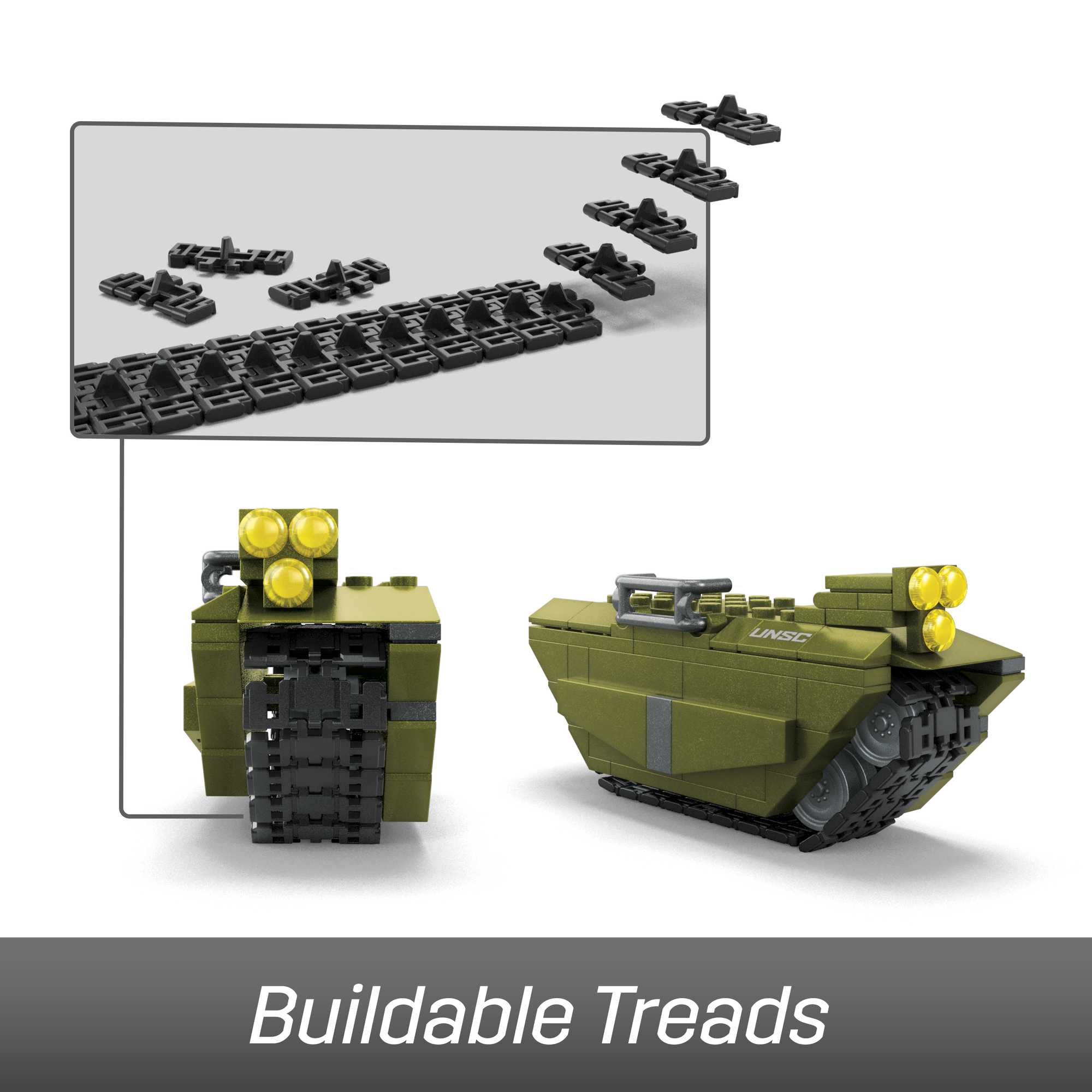 MEGA Halo UNSC Scorpion Clash Tank Building Kit With 5 Micro Action Figures (993 Pieces)