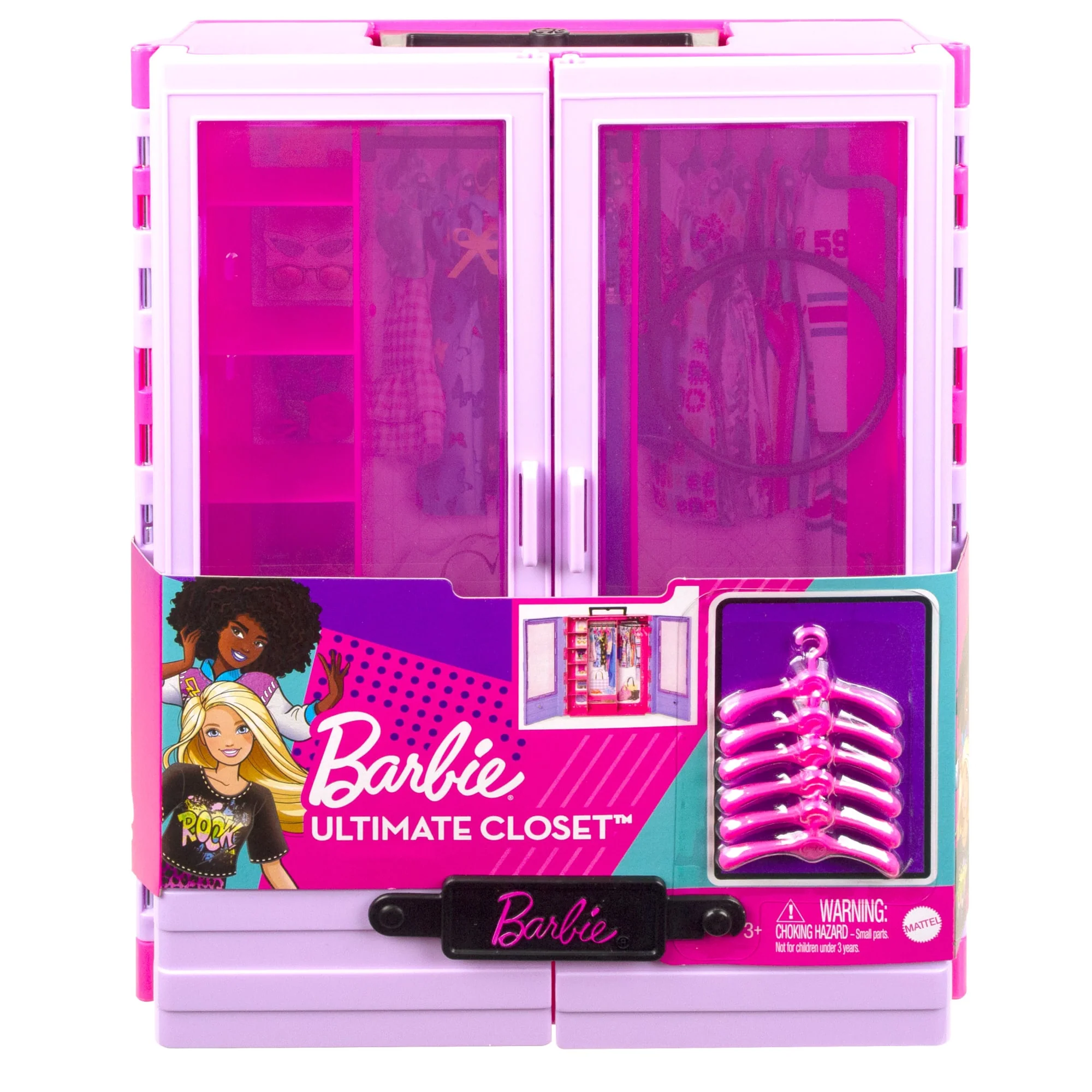 Barbie Fashionistas Ultimate Closet with 6 Hangers