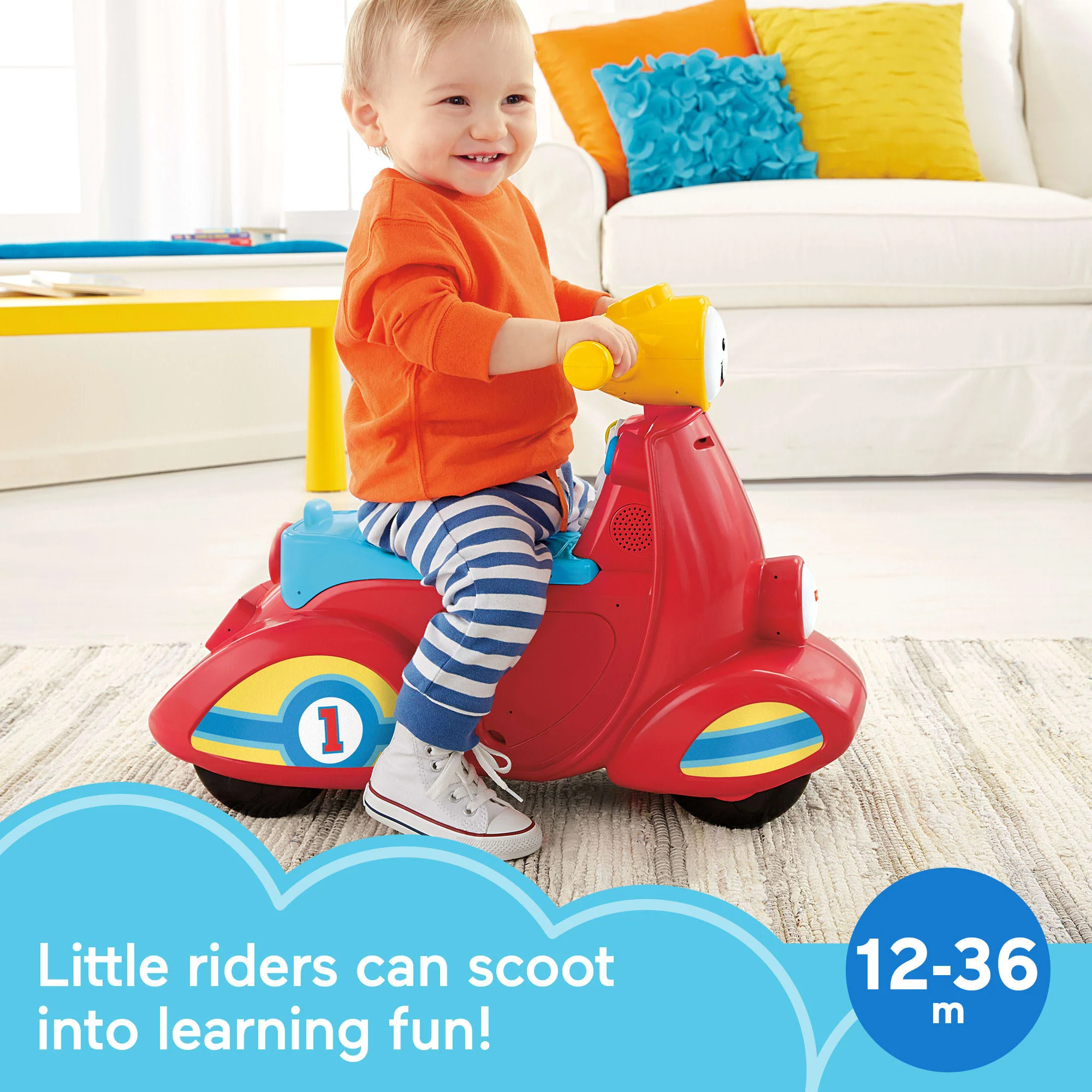 Fisher-Price Laugh & Learn Smart Stages Scooter Ride-On Toddler Learning Toy