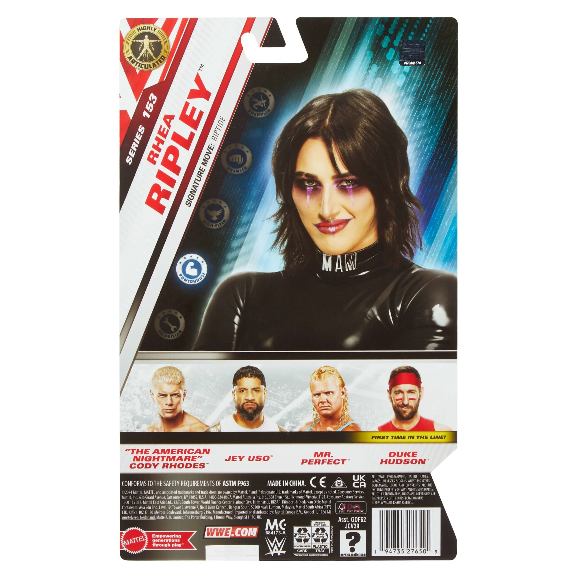 WWE Rhea Ripley Action Figure, Main Event Series #153 6-Inch Collectible Superstar With Articulation
