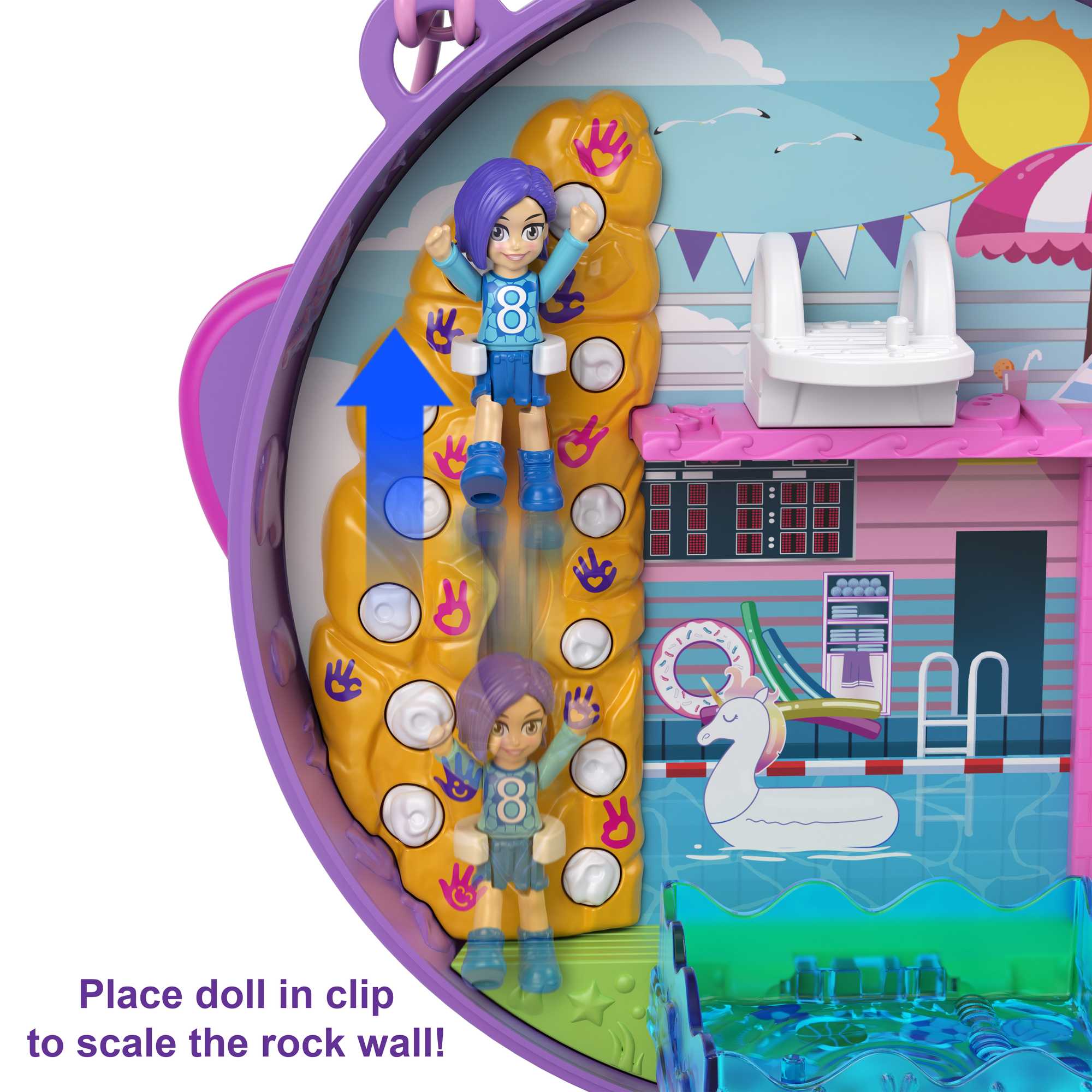 Polly Pocket Soccer Squad Compact Playset, With 2 Micro Dolls & Accessories