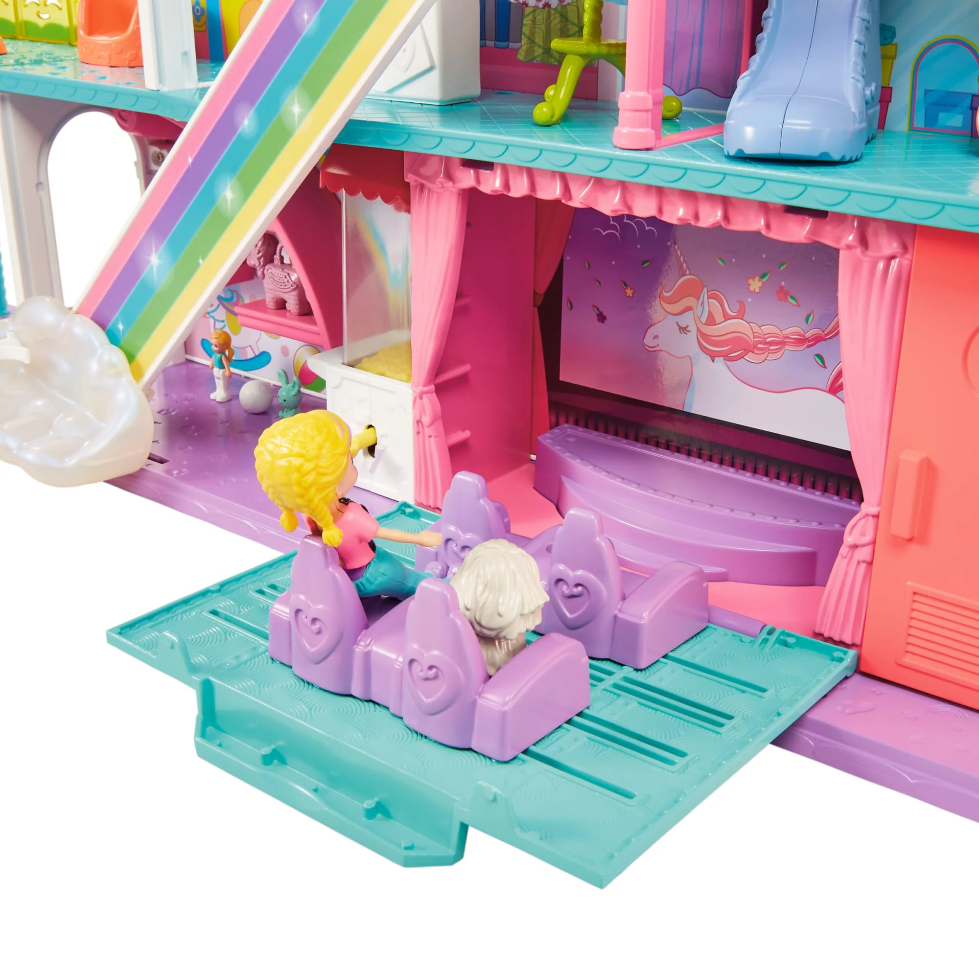 Polly Pocket Sweet Adventures Rainbow Mall Playset