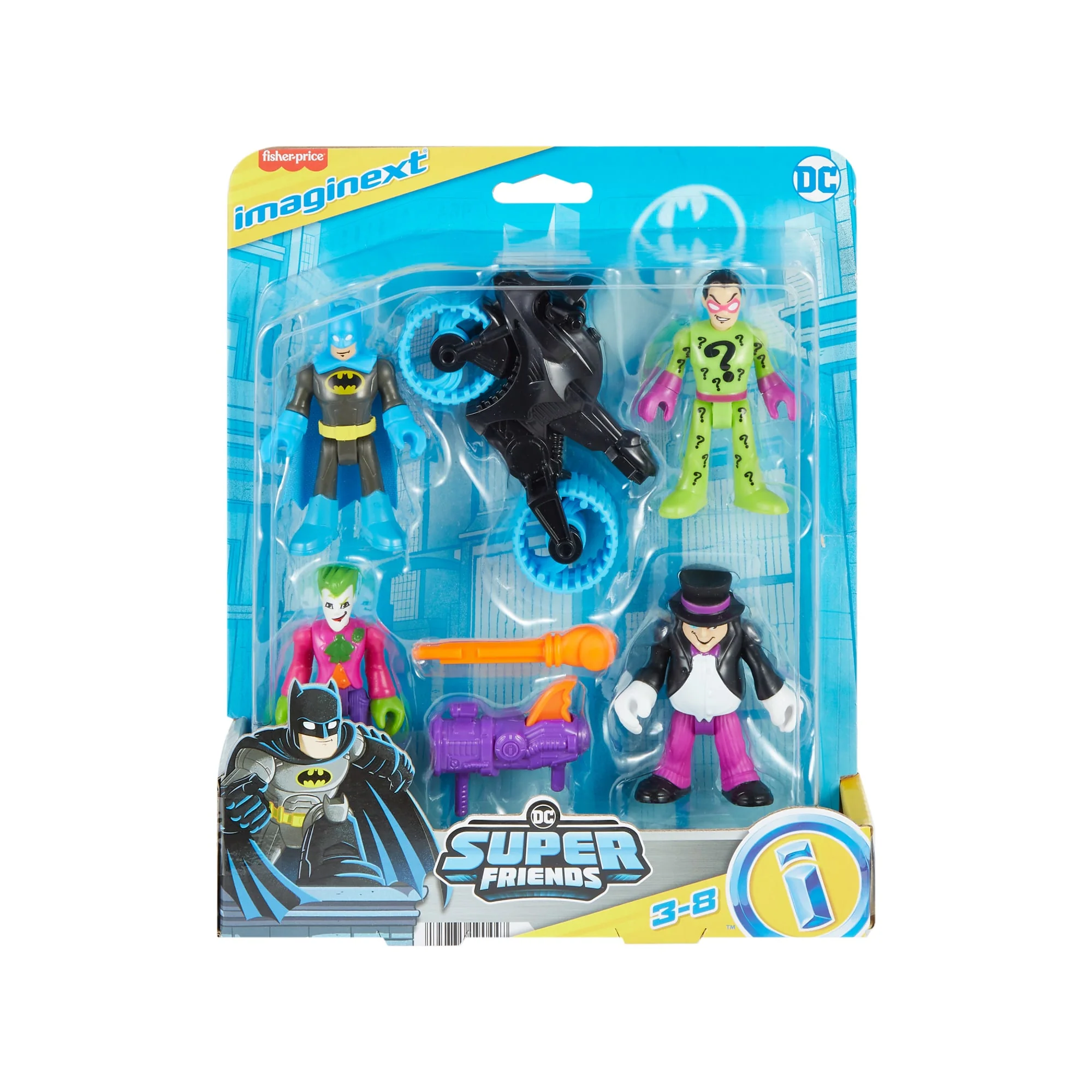 Imaginext DC Super Friends Batman & Villains Figure Set, 7-Piece Preschool Toys
