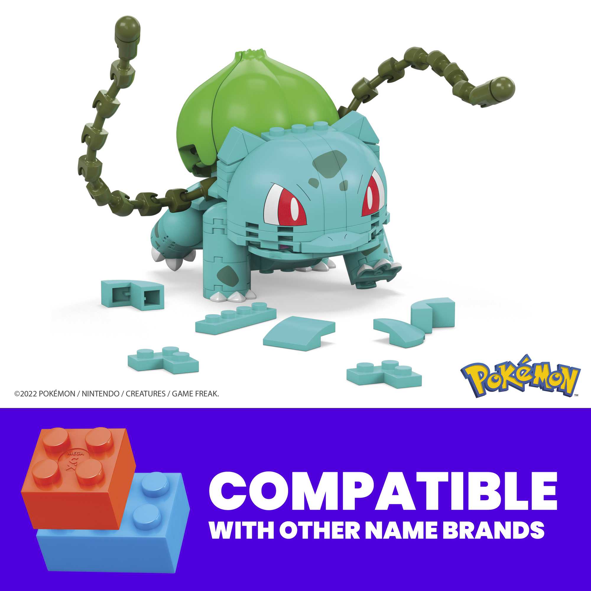 MEGA Pokemon Bulbasaur Construction Set, Building Toys For Kids