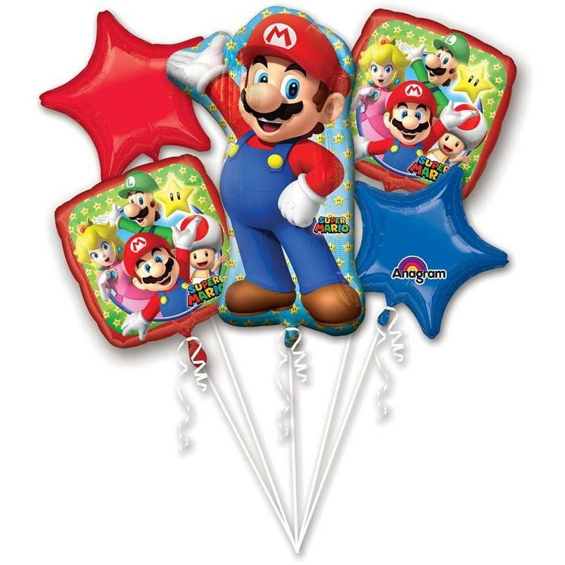 Anagram Mario Brother Balloon Bouquet 5ct