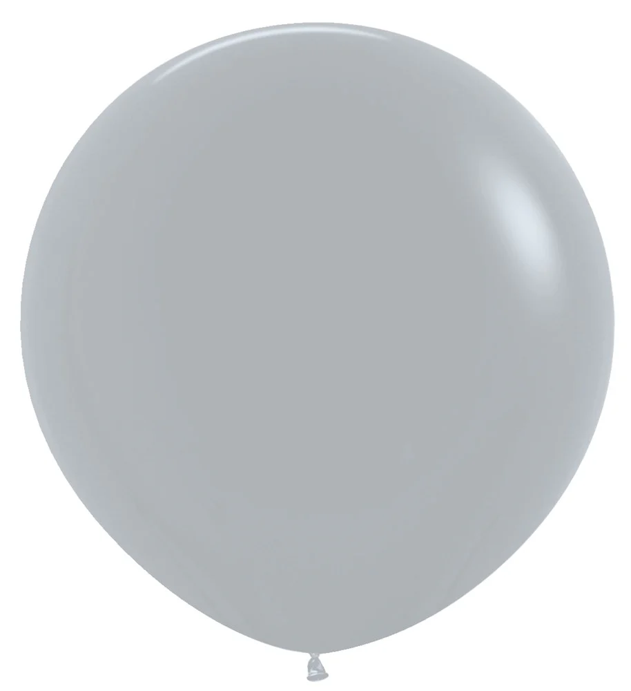 24 inch Sempertex Deluxe Grey Latex Balloons 10ct