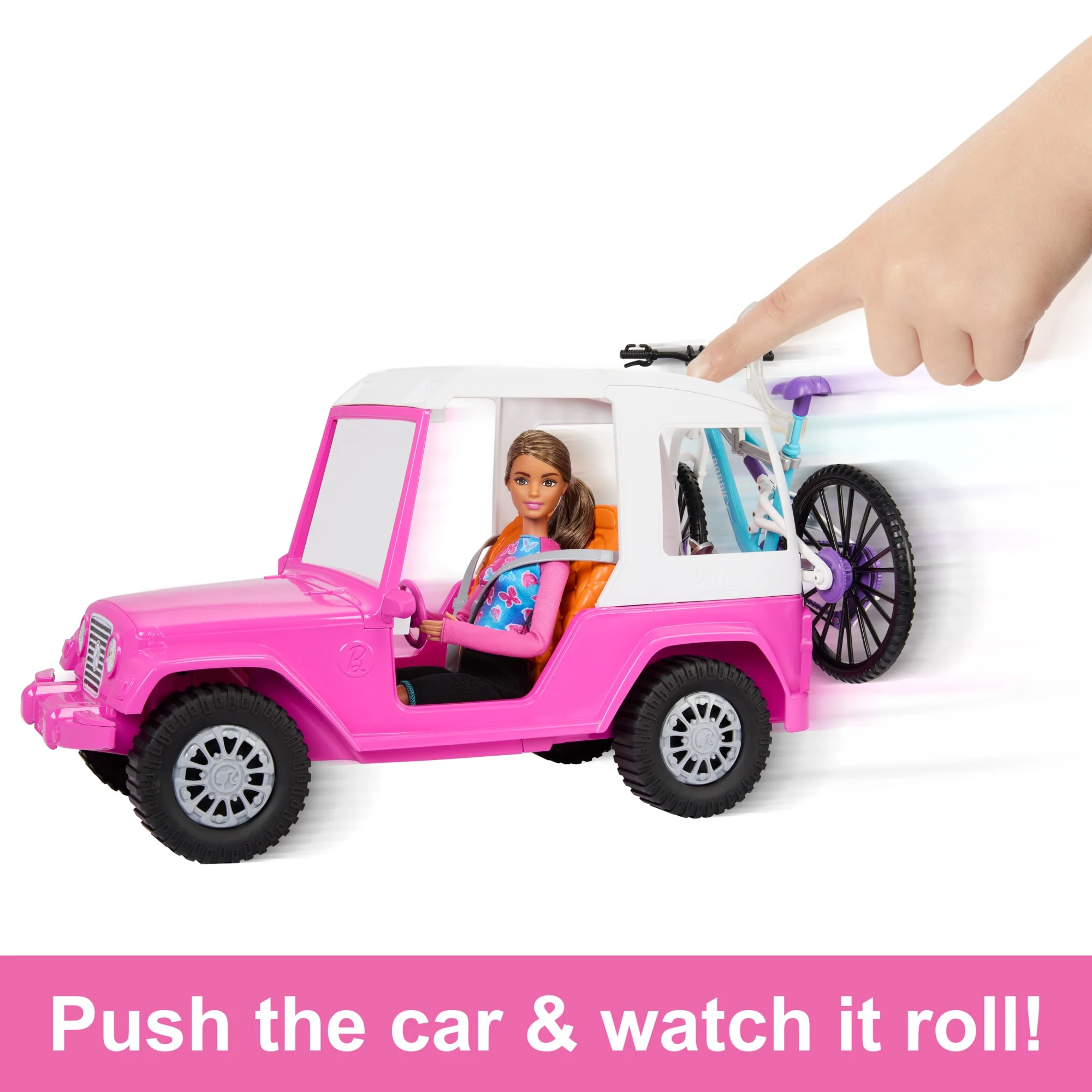 Barbie Doll And Mountain Bike Bundle With Barbie Car