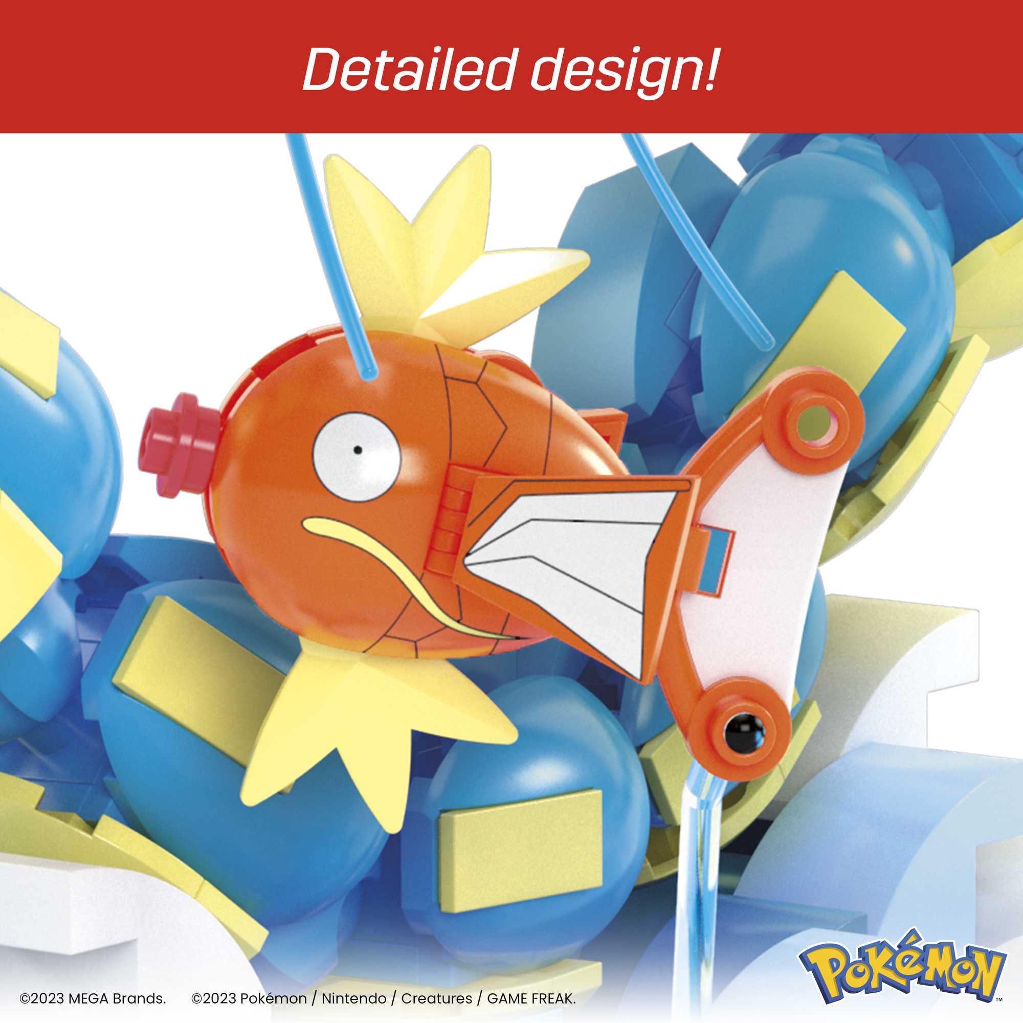 MEGA Pok��mon Magikarp Building Toy Kit With 2 Action Figures (411 Pieces) For Kids