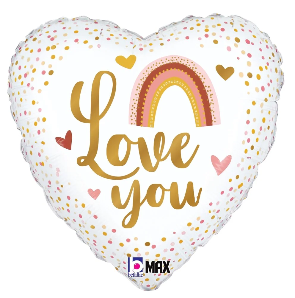 Betallic Boho Love You 18 inch MAX Float Heart Balloon 1ct
