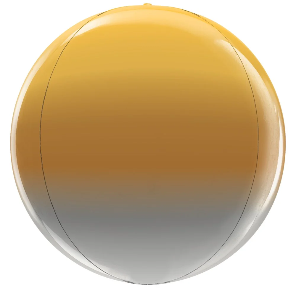 Betallic Dimensionals Metallic Ombre Globe 15 inch Multi-Sided Shaped Foil Balloon Packaged 1ct