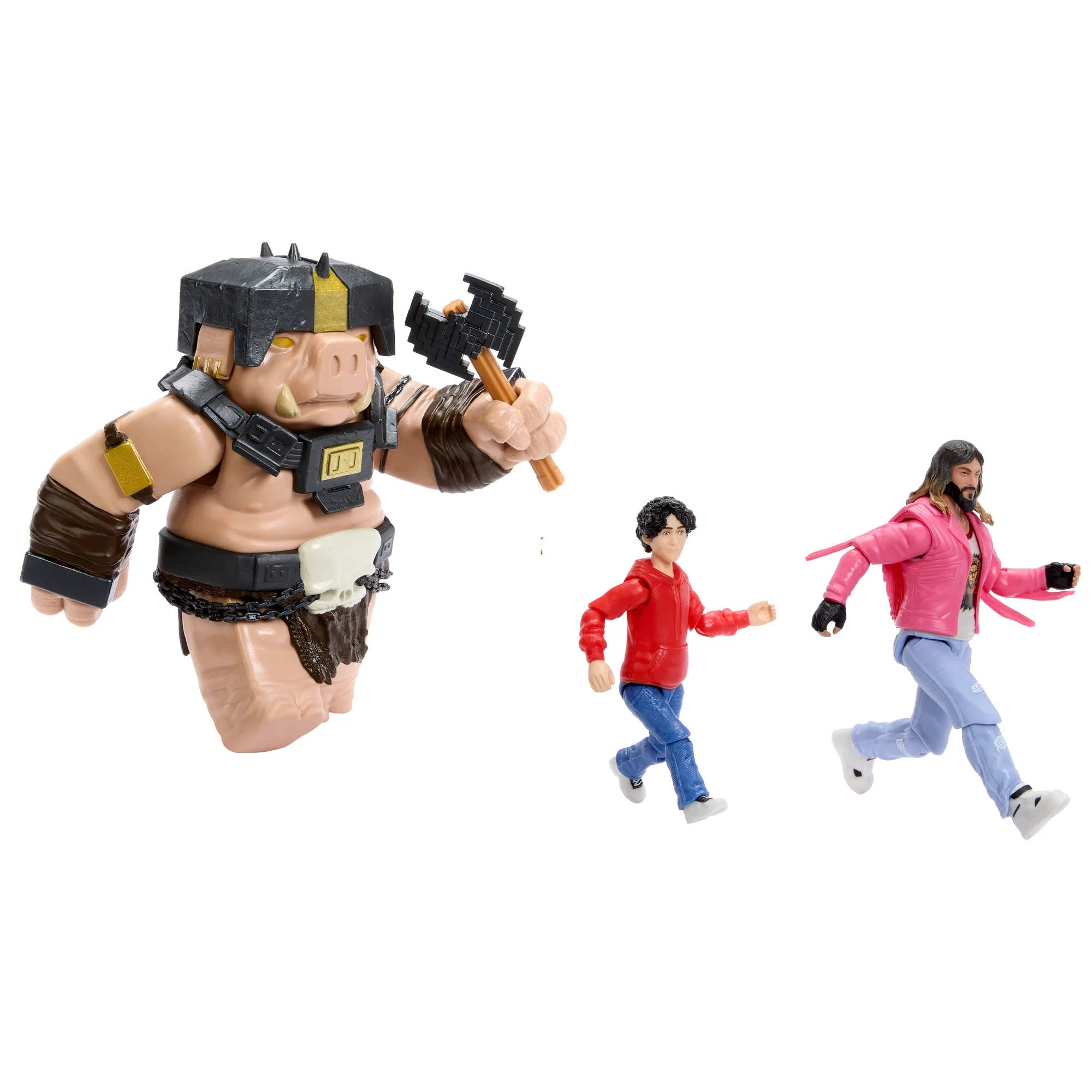 Minecraft A Well-Crafted Escape Figure Pack With 3 Action Figures & 4 Accessories inspired By The Movie