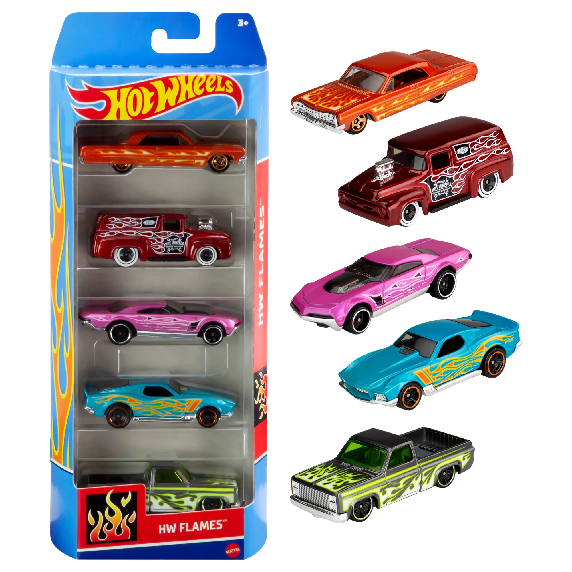 Hot Wheels Cars, 5-Pack Of Die-Cast Toy Cars Or Trucks in 1:64 Scale