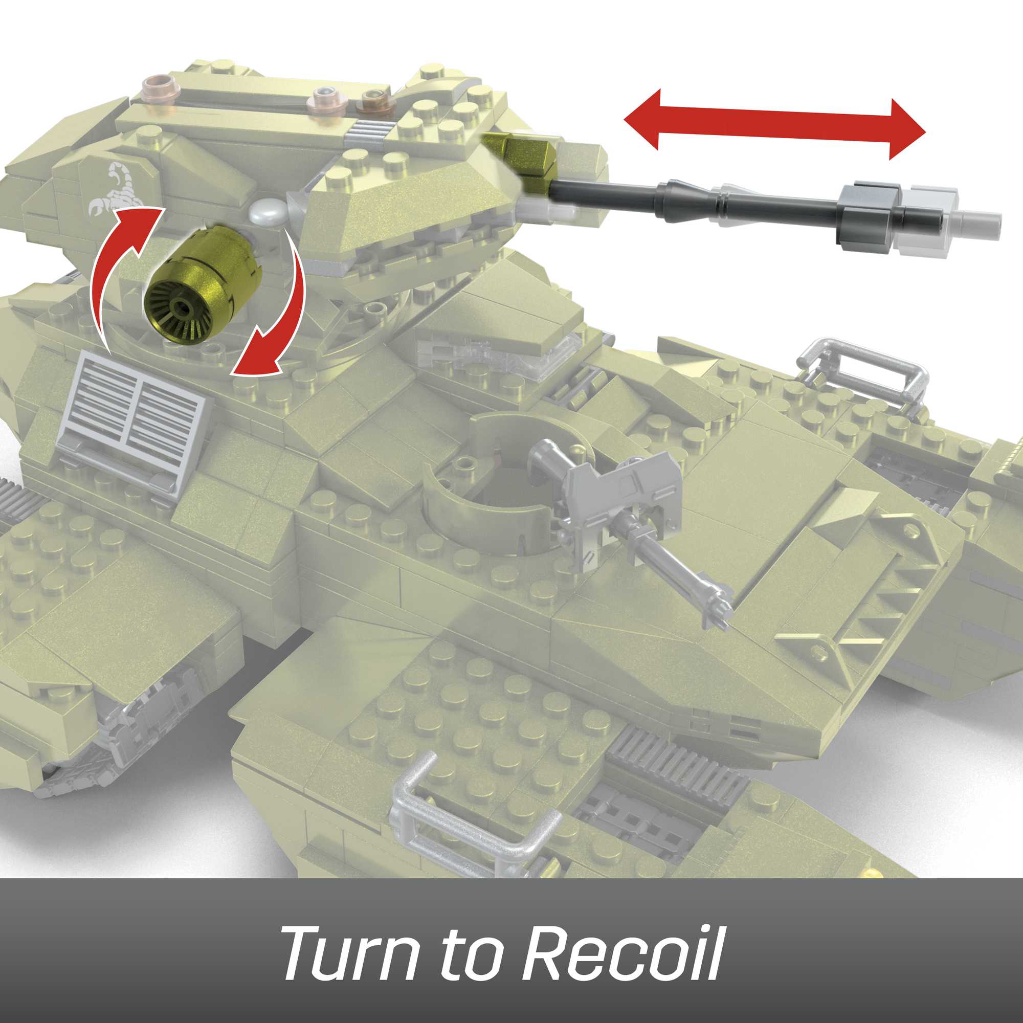 MEGA Halo UNSC Scorpion Clash Tank Building Kit With 5 Micro Action Figures (993 Pieces)