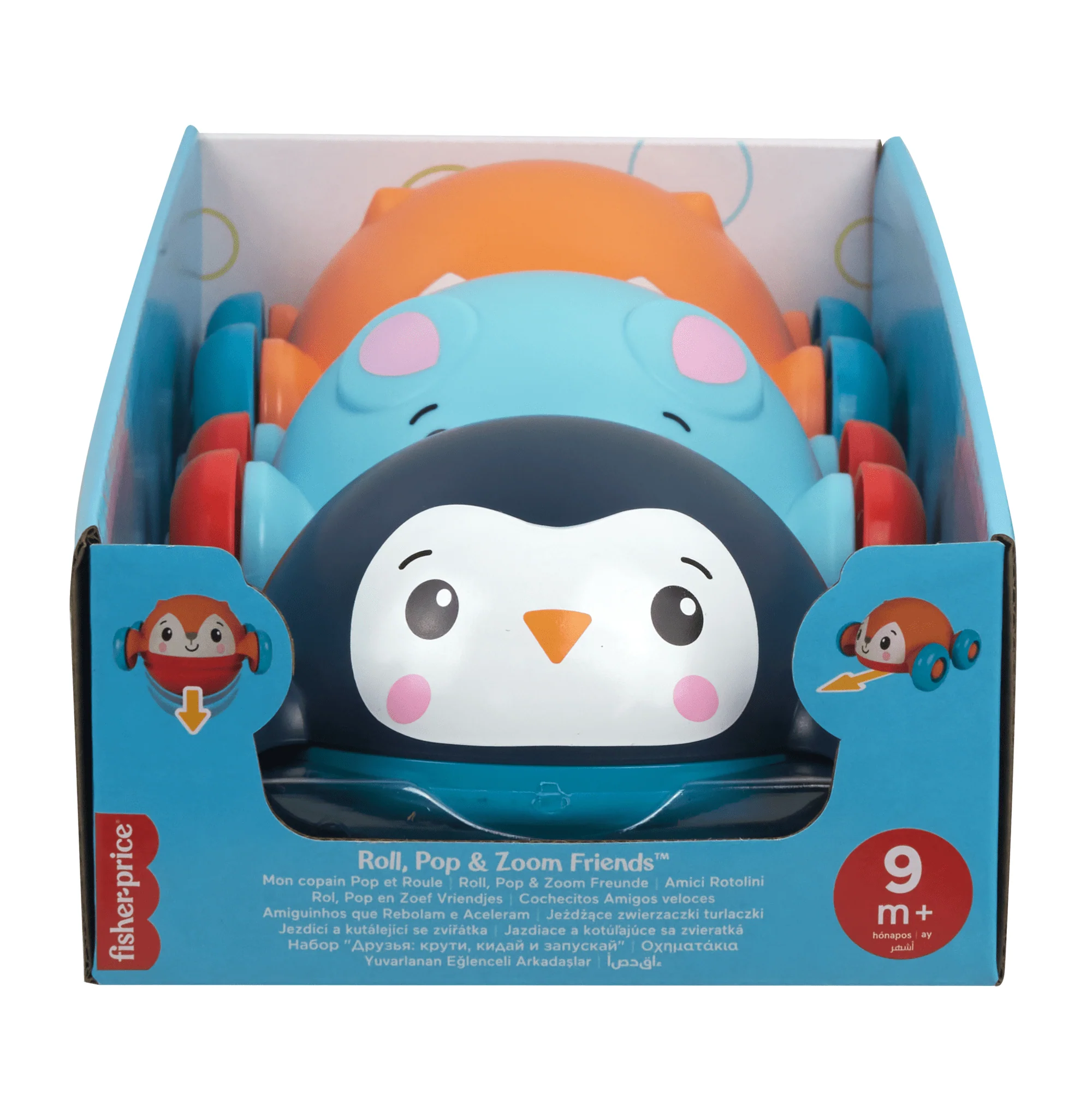 Fisher-Price Roll Pop & Zoom Friends Baby Crawling Toy Collection, Characters May Vary