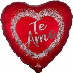 18 inch Anagram Satin Te Amo Red Burst Foil Balloon