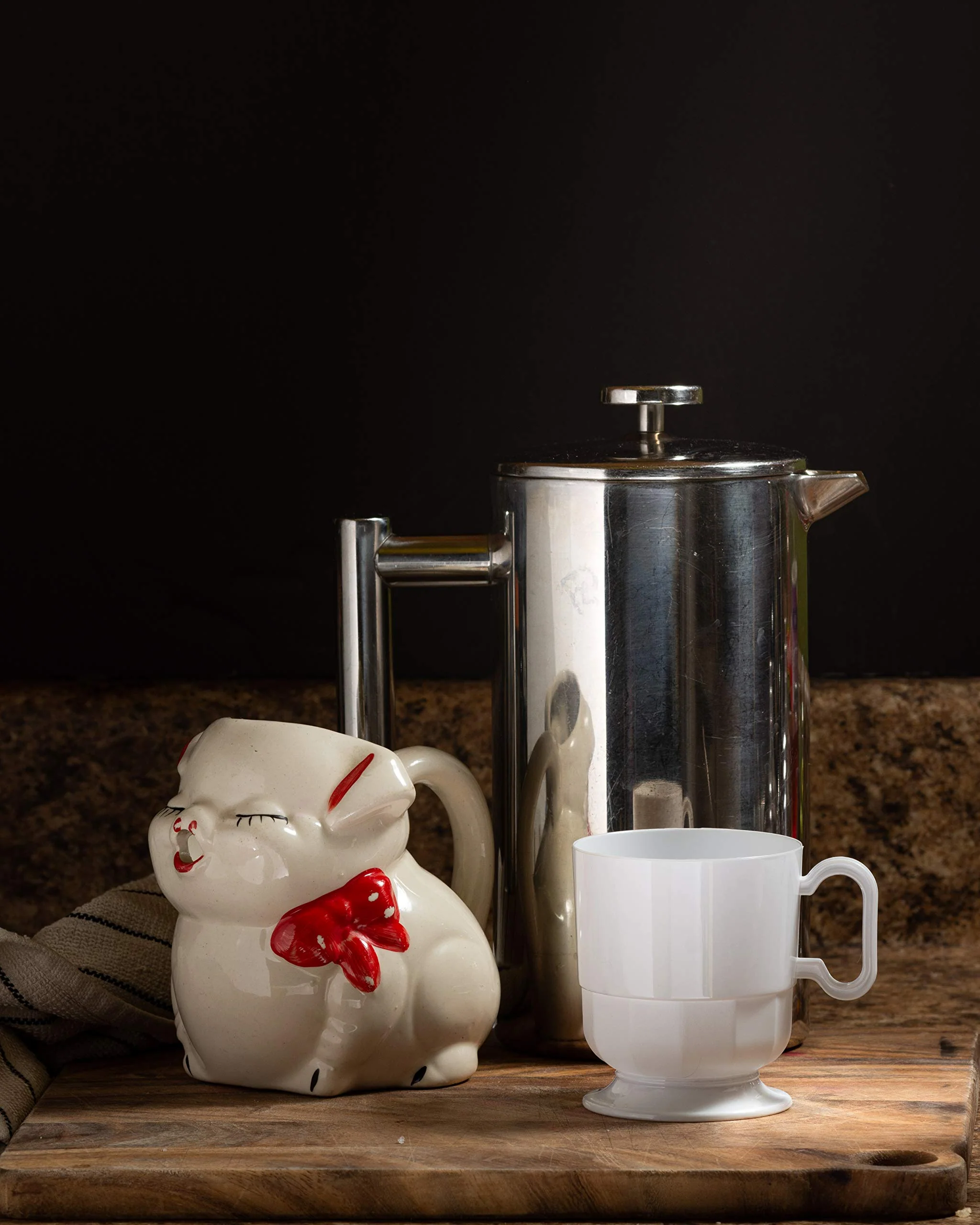 8 Oz. White Glazed Coffee Cup W/ Handle | 8 Count