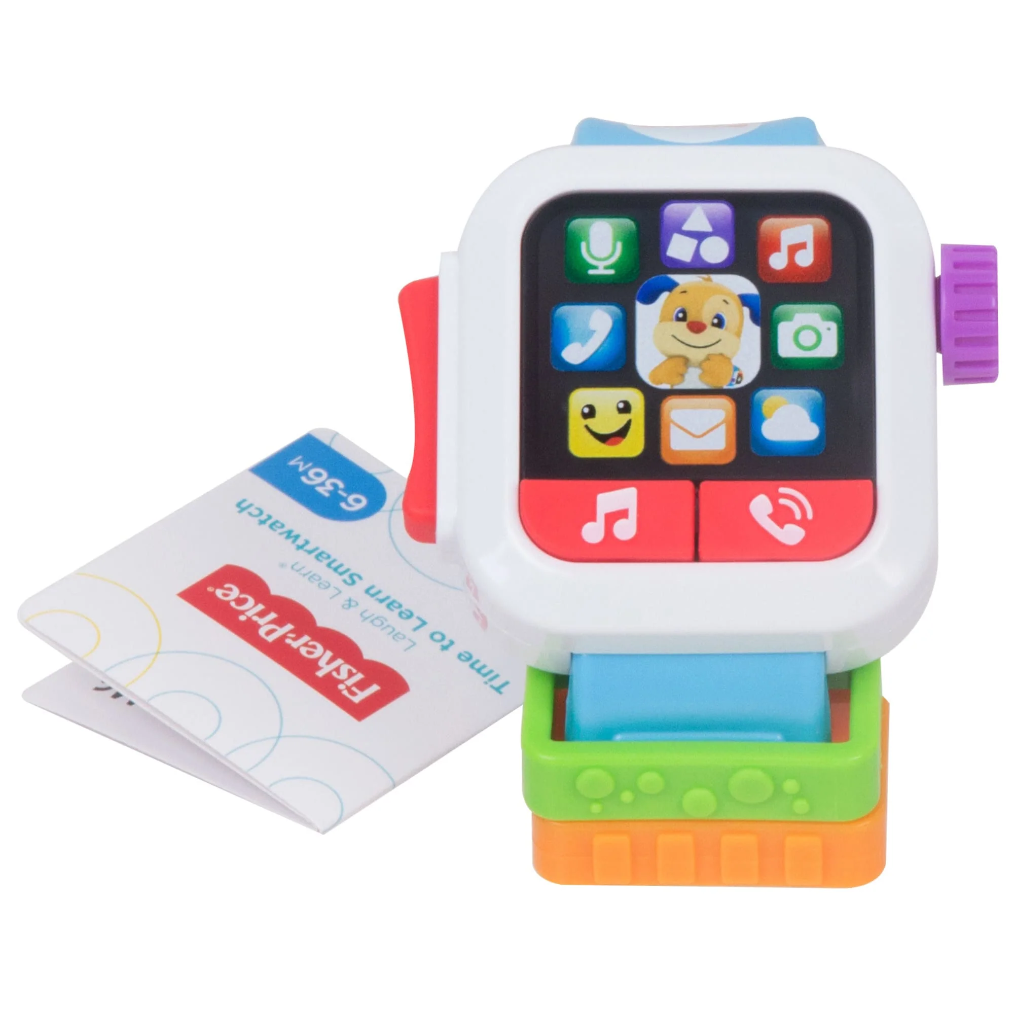 Fisher-Price Laugh & Learn Time To Learn Smartwatch Electronic Musical Toy For Infant & Toddler