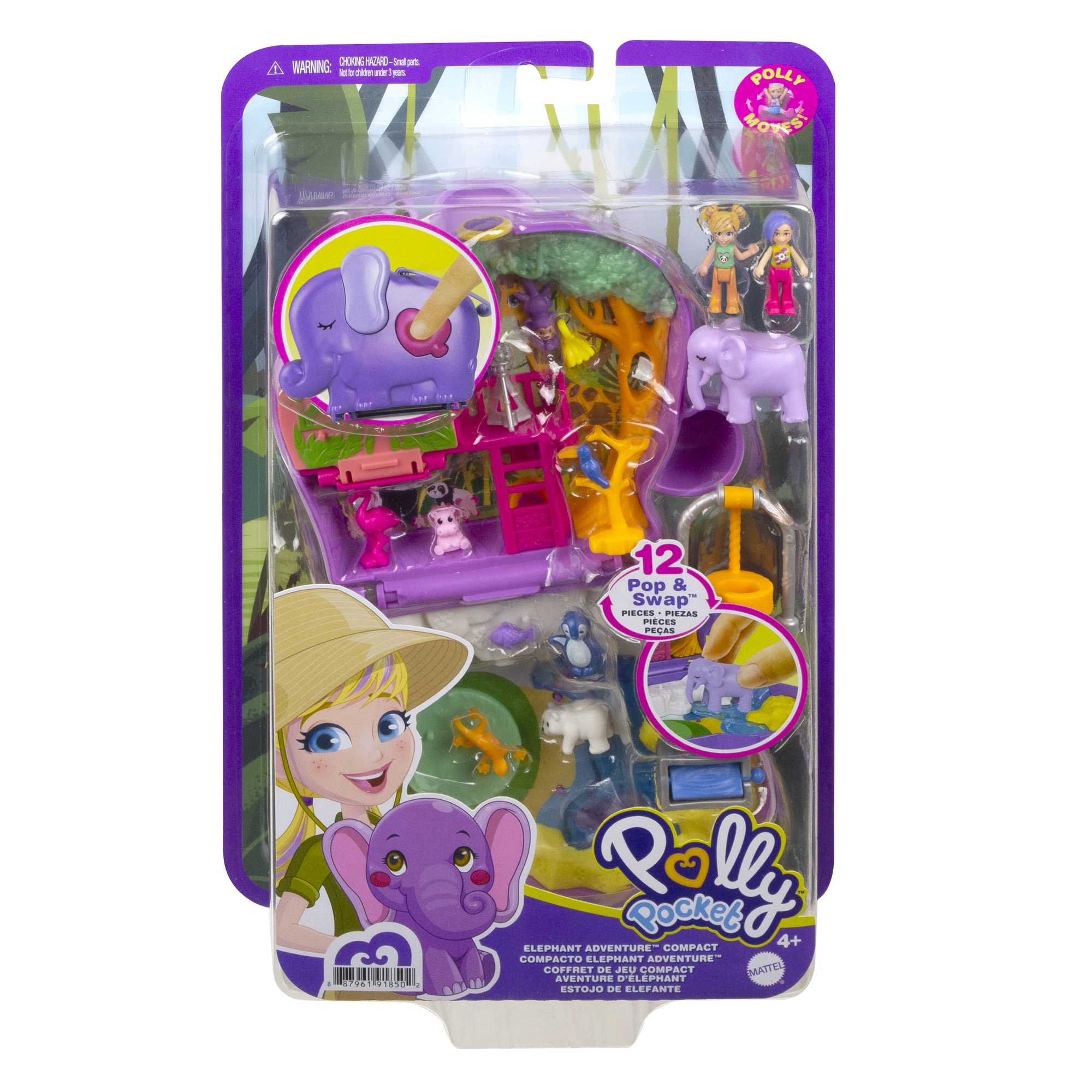 Polly Pocket Elephant Adventure Compact