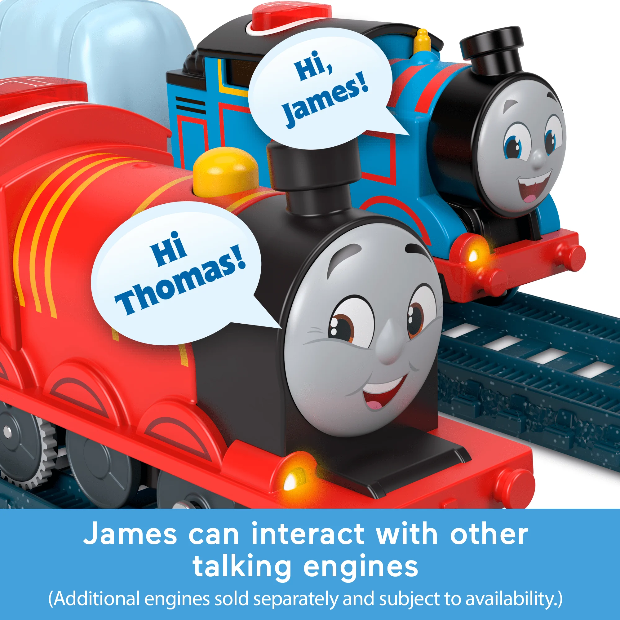 Thomas & Friends Talking James Toy Train, Motorized Engine With Phrases & Sounds