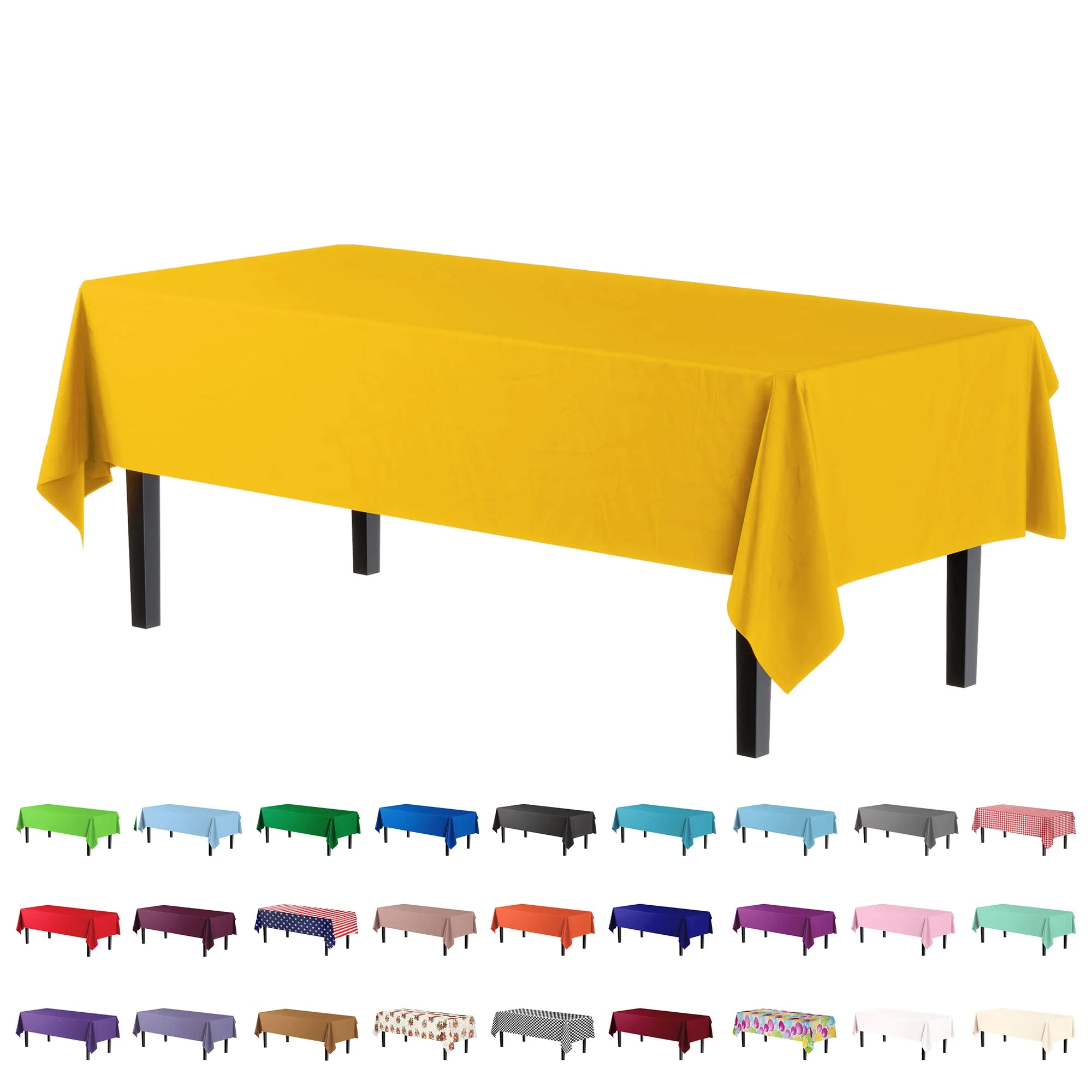 Yellow Plastic Table Cover