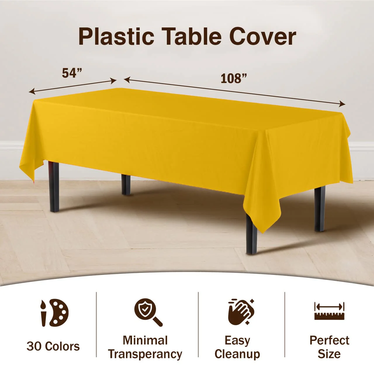Yellow Plastic Table Cover