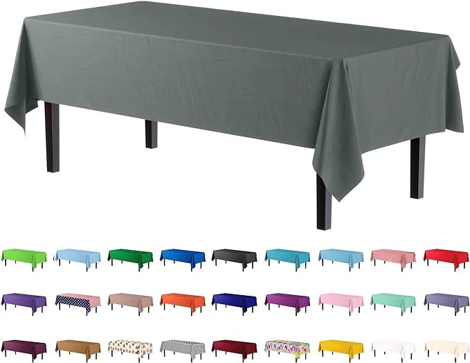 Silver Plastic Table Cover
