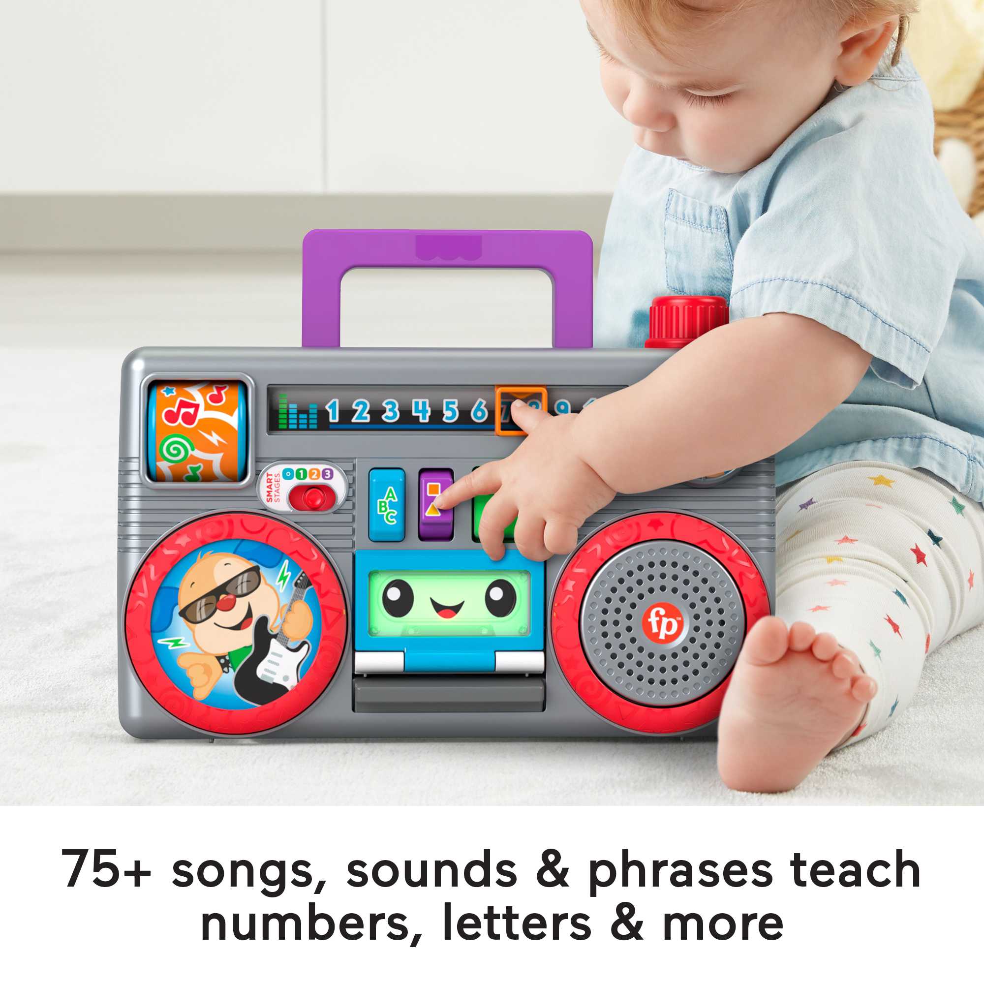 Fisher-Price Laugh & Learn Busy Boombox, Ages 6 To 36 Months