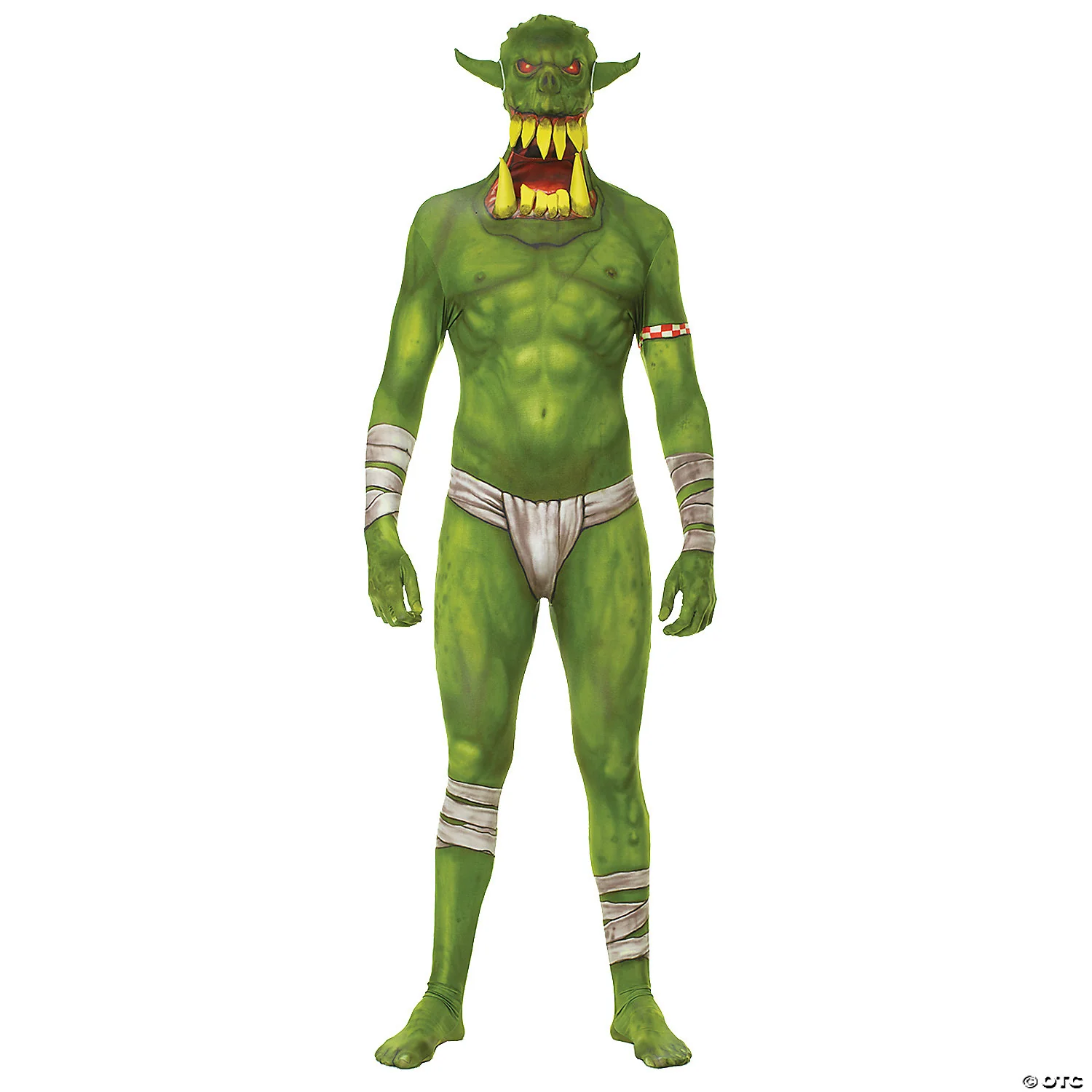 Green Orc Morphsuit Costume - Transform Into a Fierce Warrior! ????