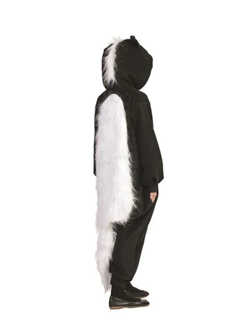 Child Skunk Union Suit - Black, Large