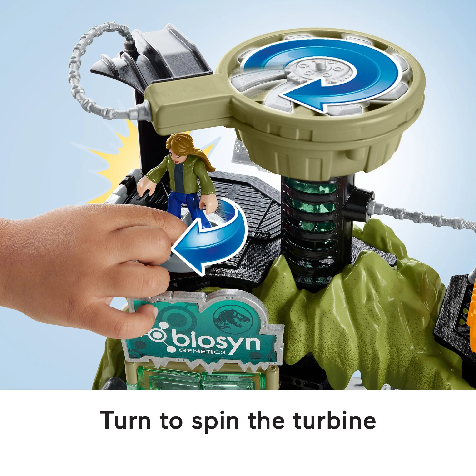 Imaginext Jurassic World Dinosaur Lab Playset With Owen Maisie & Dr. Grant Figures, 6 Play Pieces