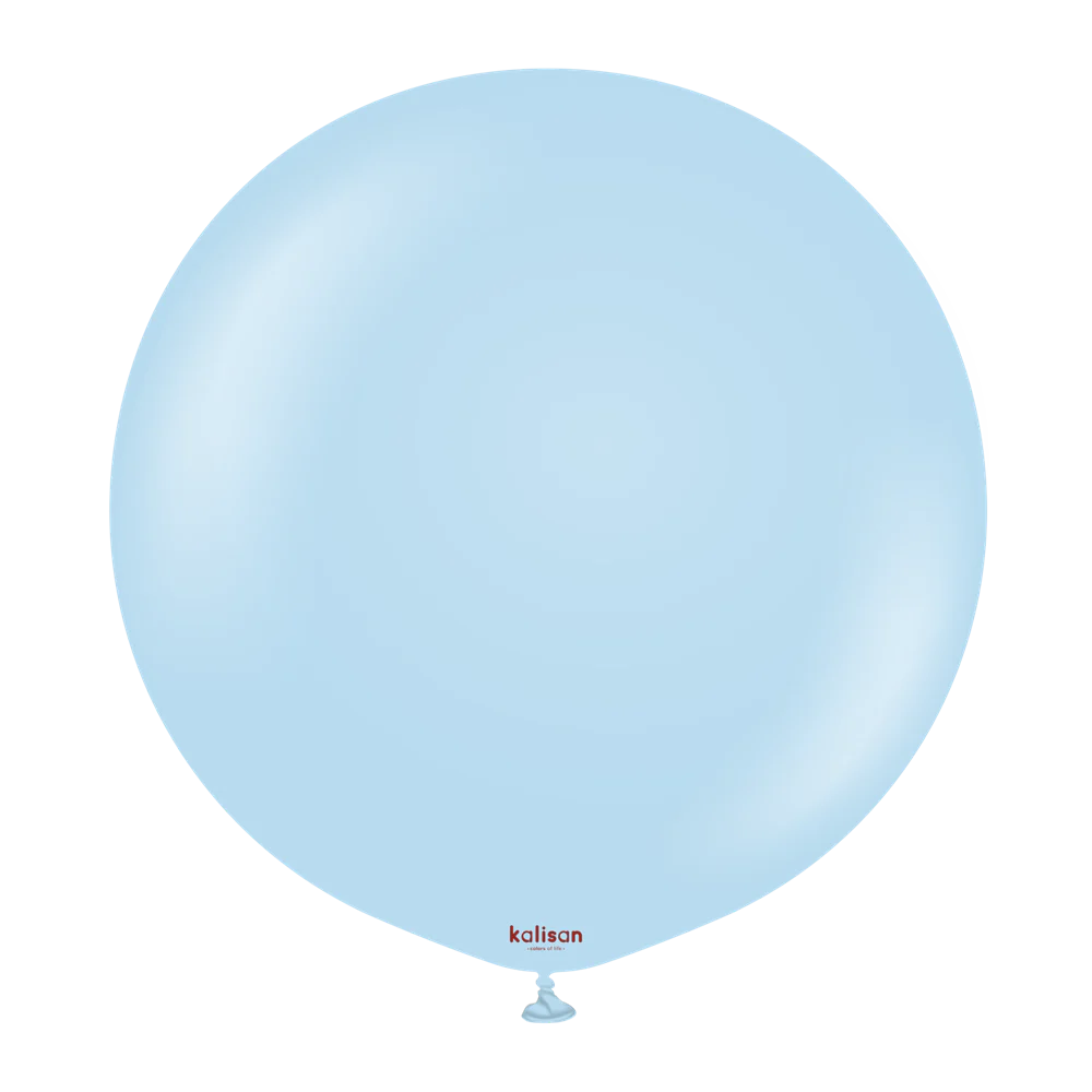 36 inch Kalisan Macaron Blue Latex Balloons 2ct