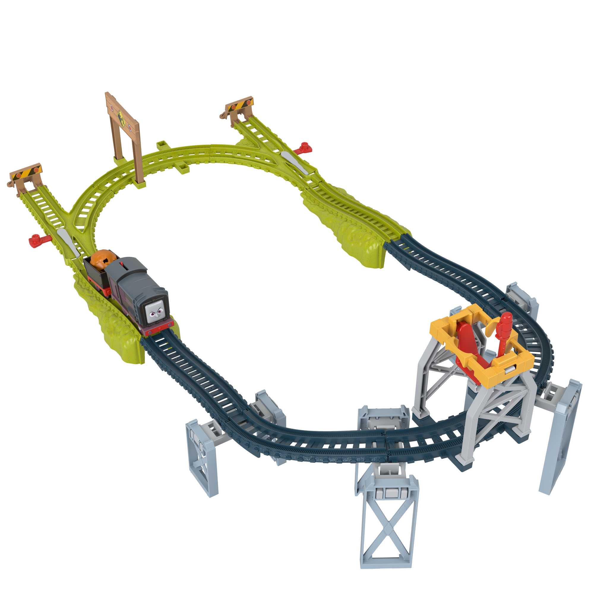 Thomas & Friends Diesel's Cargo Drop Motorized Toy Train & Track Set For Preschool Kids
