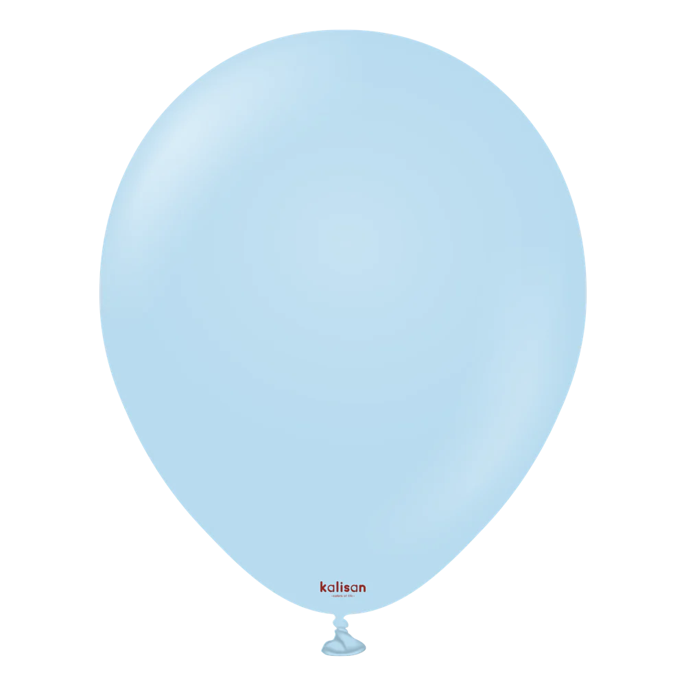 18 inch Kalisan Macaron Blue Latex Balloons 25ct
