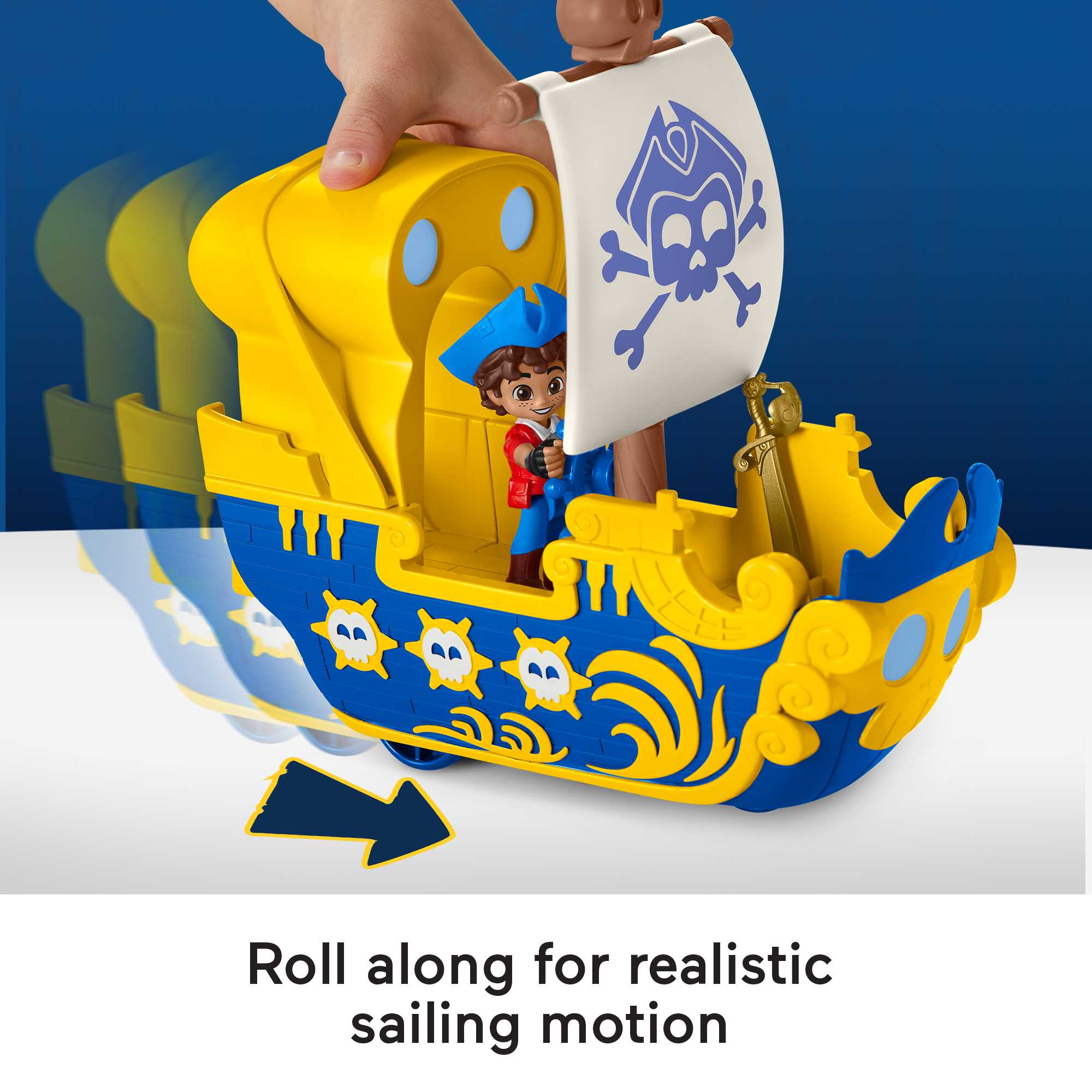 Fisher-Price Santiago Of the Seas Santiago & El Bravo Pirate Figure And Ship Playset, 3 Pieces