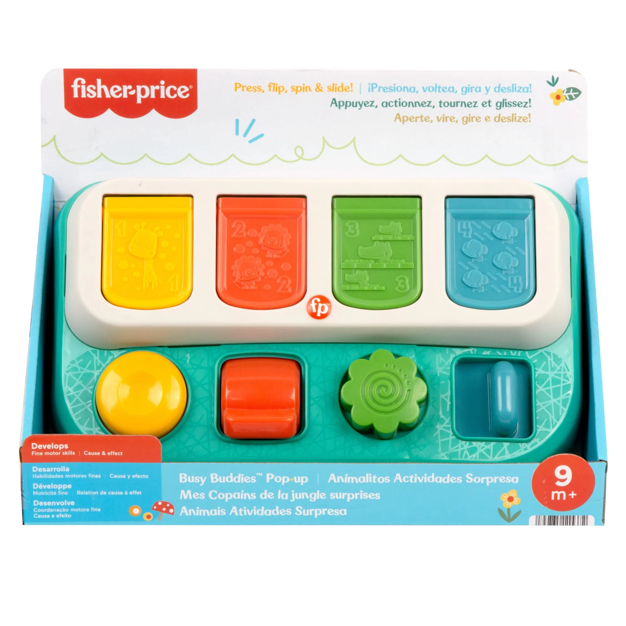Fisher-Price Busy Buddies Pop-Up Infant Fine Motor Toy For Ages 9+ Months