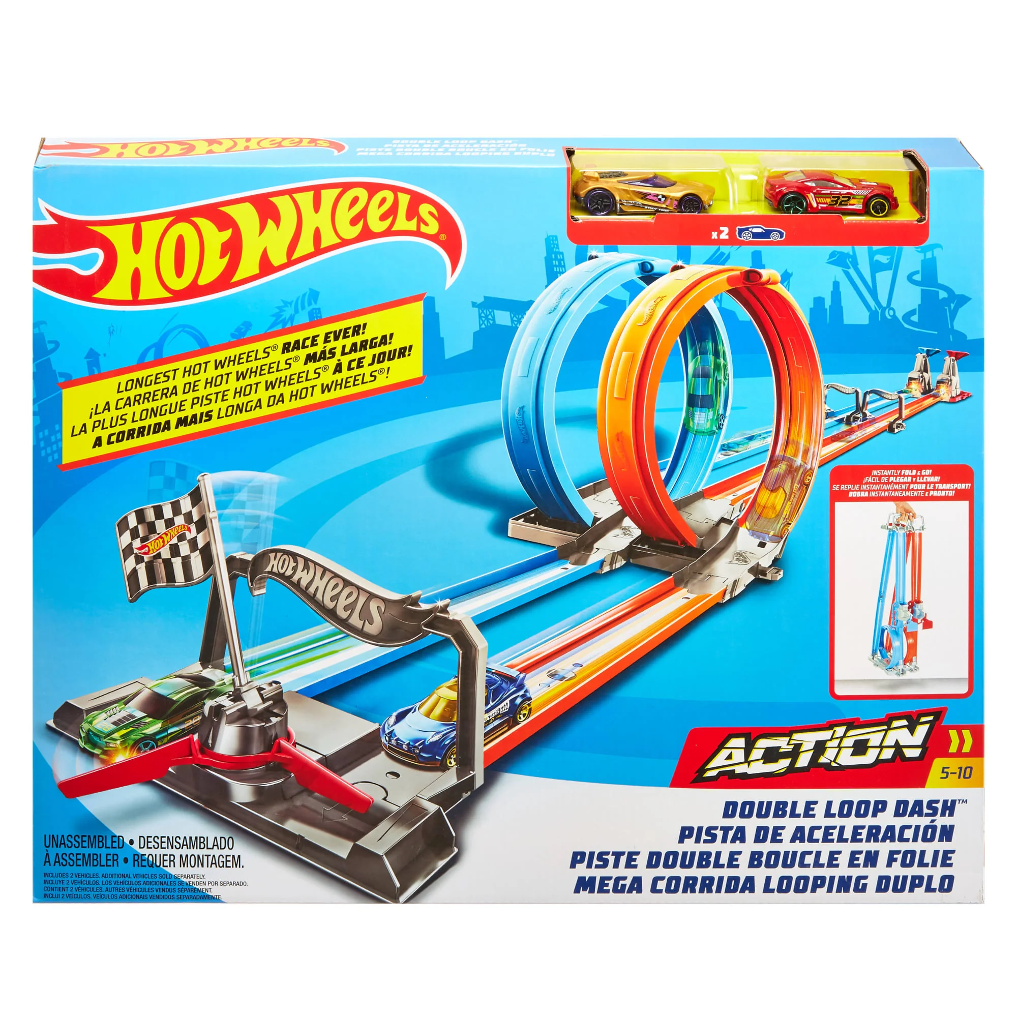 Hot Wheels Double Loop Dash, Track Set