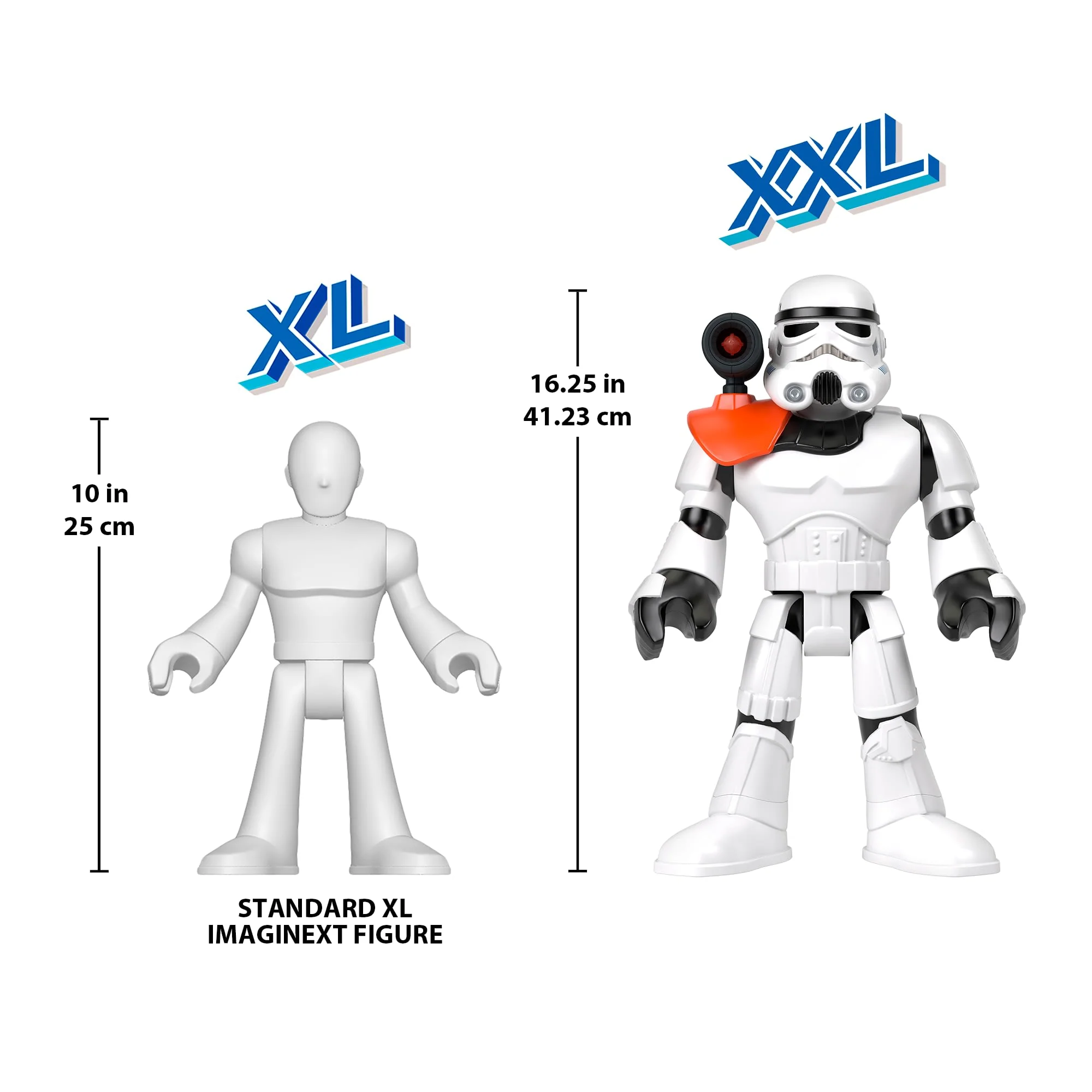 Imaginext Star Wars Stormtrooper Xxl Figure, 16+ Inch Tall Poseable Toy With Launcher