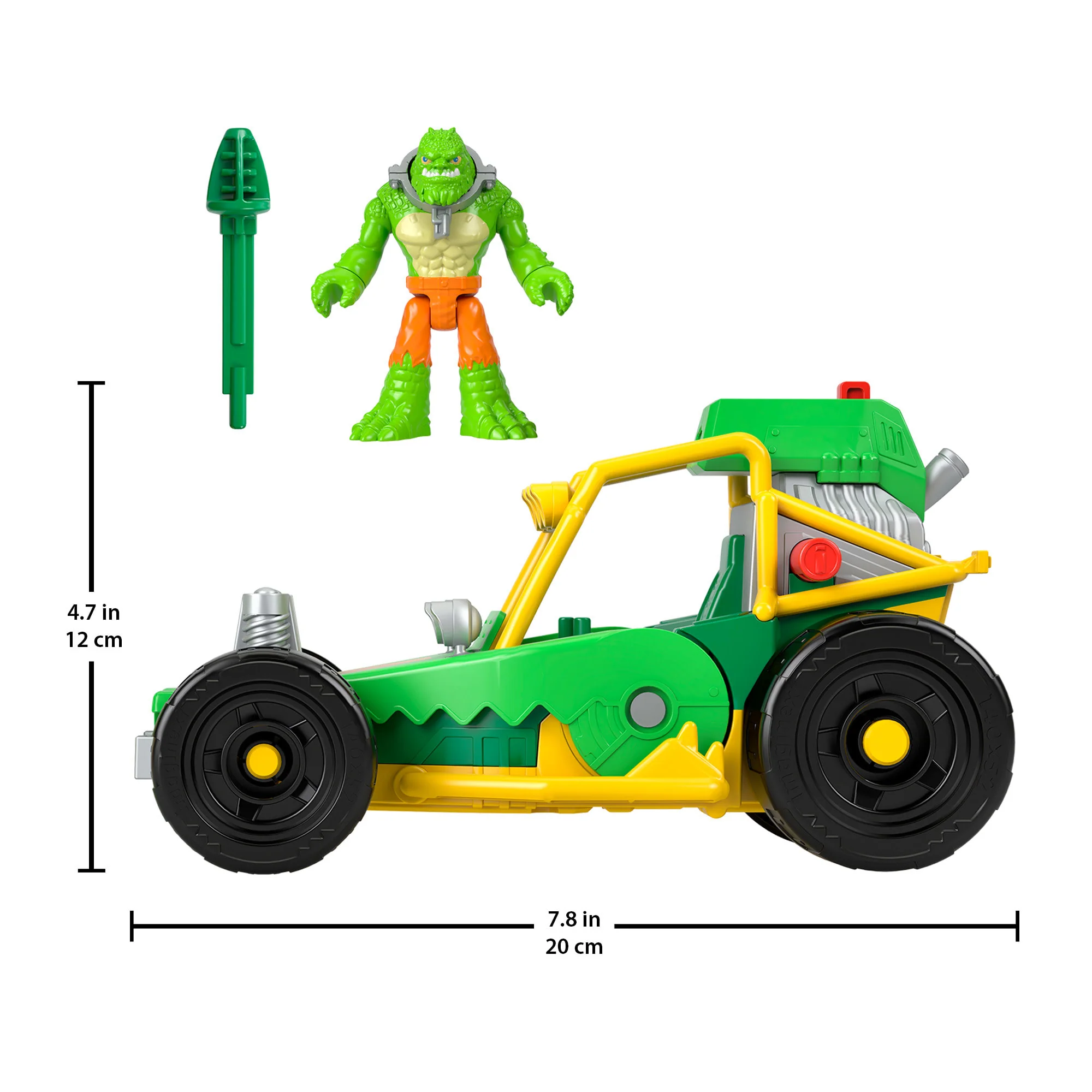 Imaginext DC Super Friends Killer Croc Figure & Toy Car Buggy, 3 Pieces, Preschool Toys