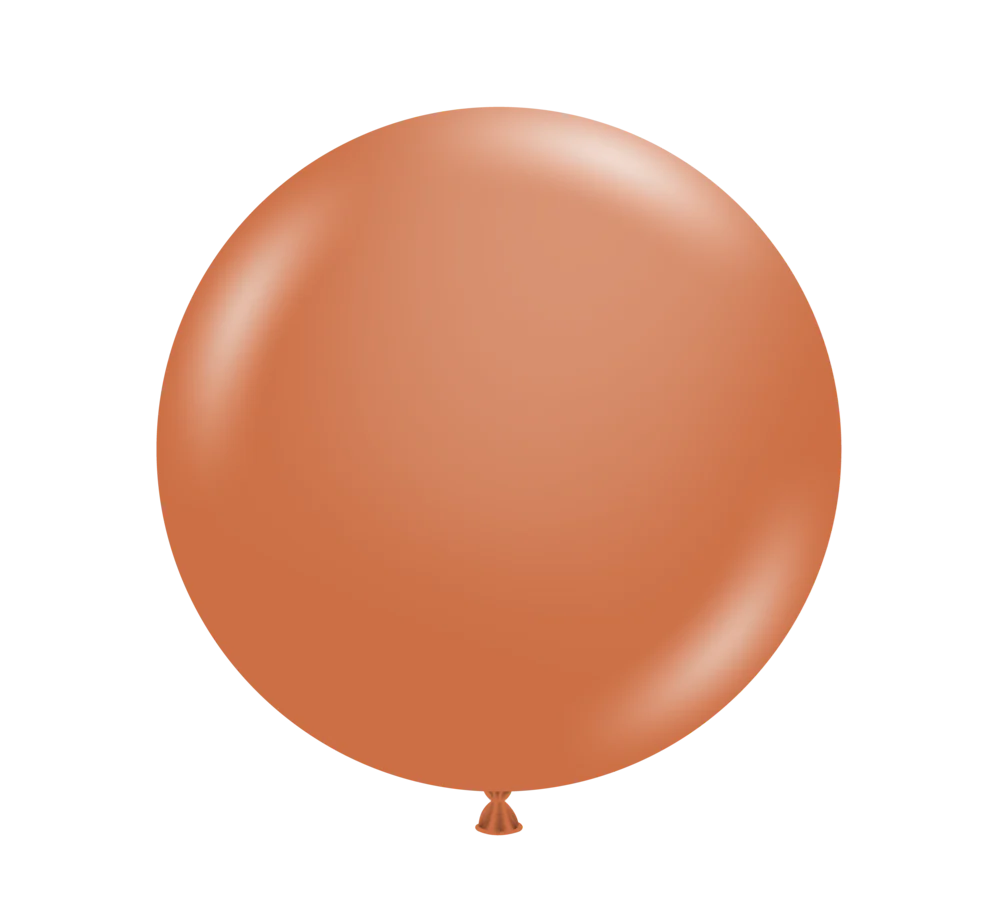 Tuftex Burnt Orange 24 inch Latex Balloons 1ct
