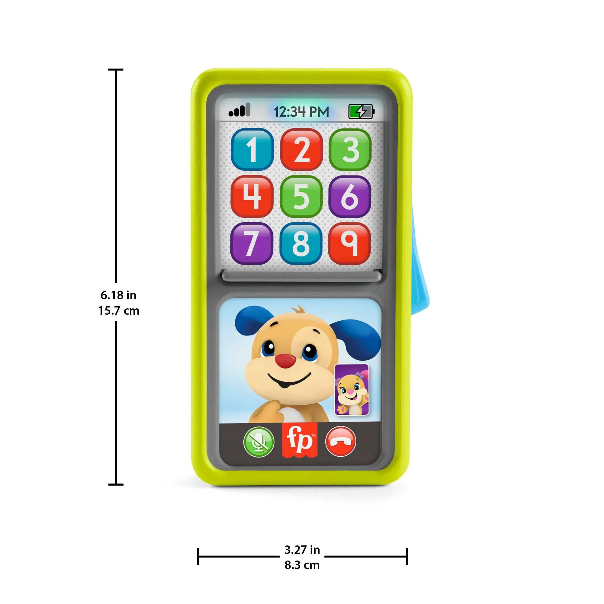 Fisher-Price Laugh & Learn Musical Toy Phone, 2-in-1 Slide To Learn Smartphone For Baby To Toddler - English & French Version