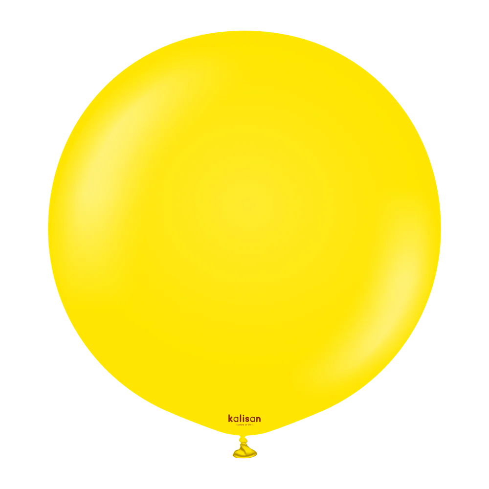 36 inch Kalisan Standard Yellow Latex Balloons 2ct