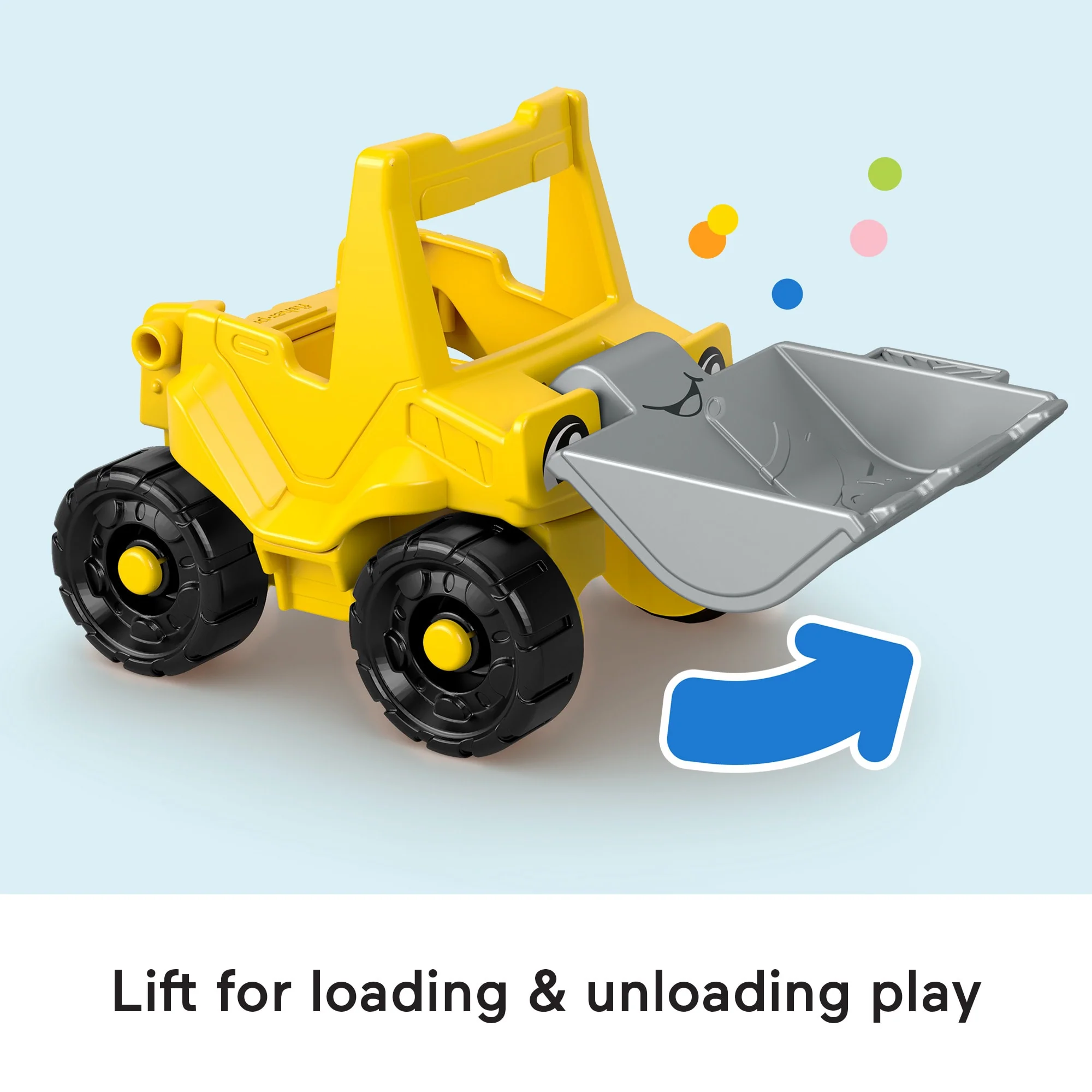 Fisher-Price Little People Bulldozer Construction Toy & Figure Set For Toddlers, 2 Pieces