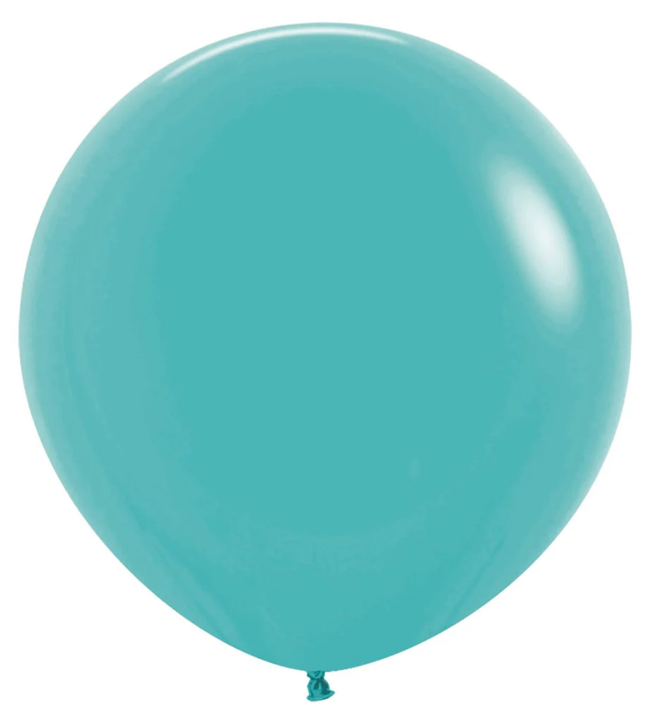 24 inch Sempertex Deluxe Turquoise Blue Latex Balloons 10ct