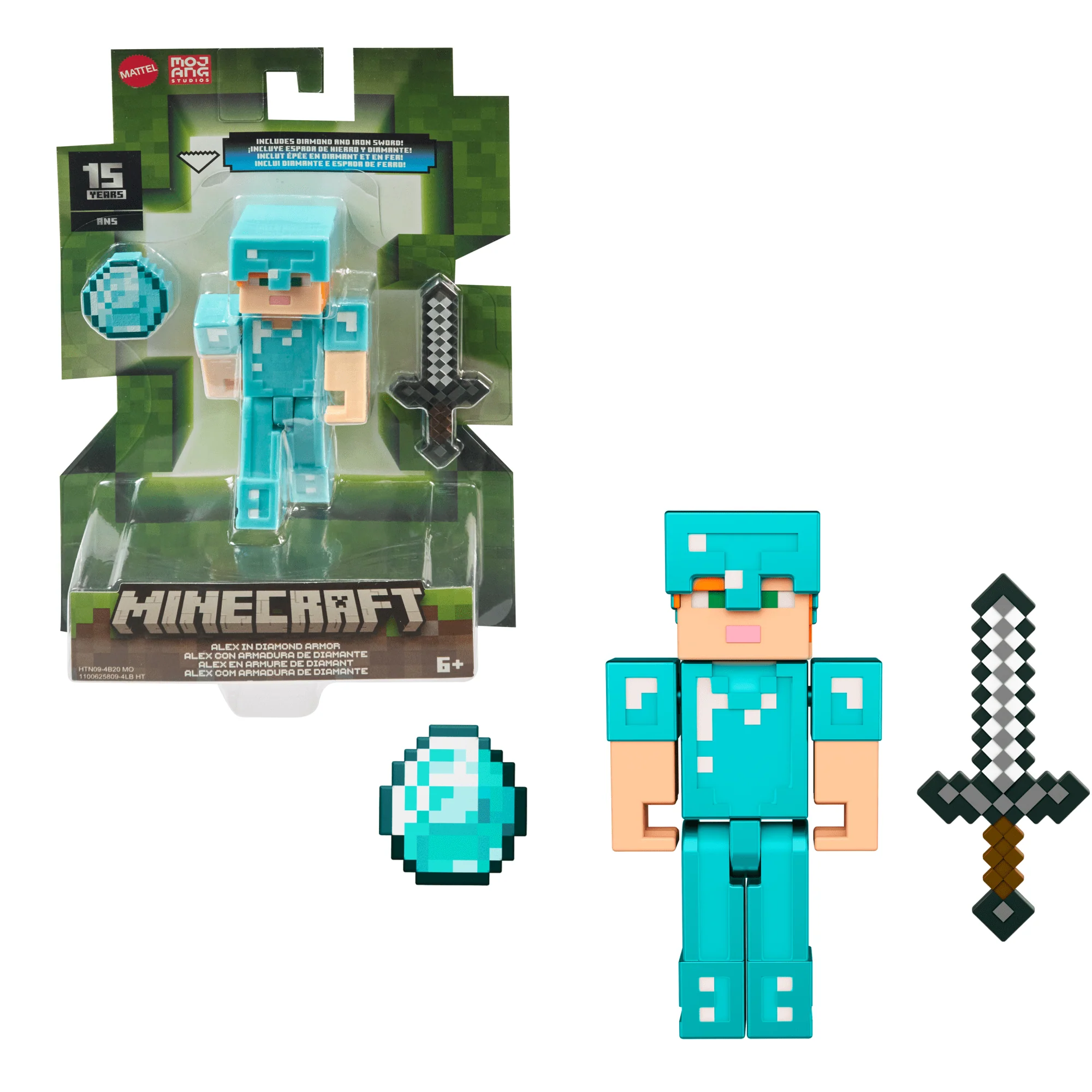 Minecraft Action Figures & Accessories Collection, 3.25-in Scale & Pixelated Design (Characters May Vary)