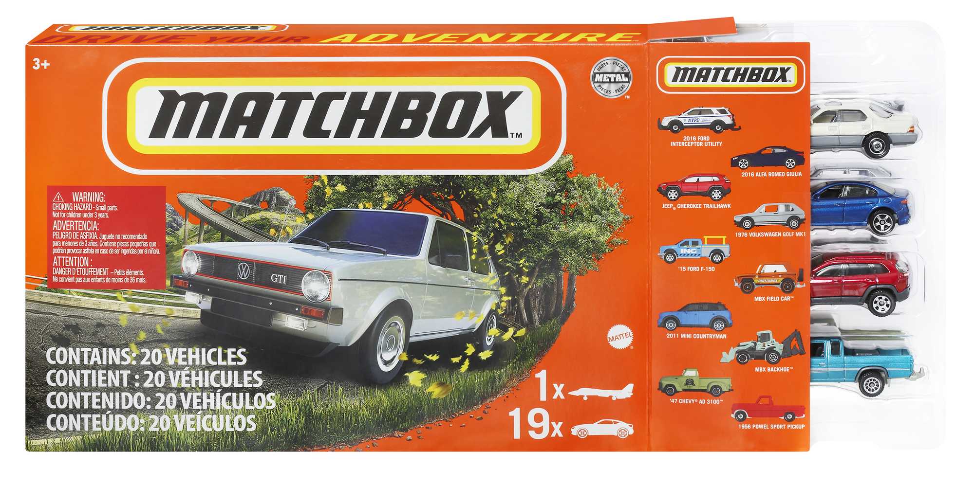 Matchbox Set Of 20 1:64 Scale Toy Cars And Trucks