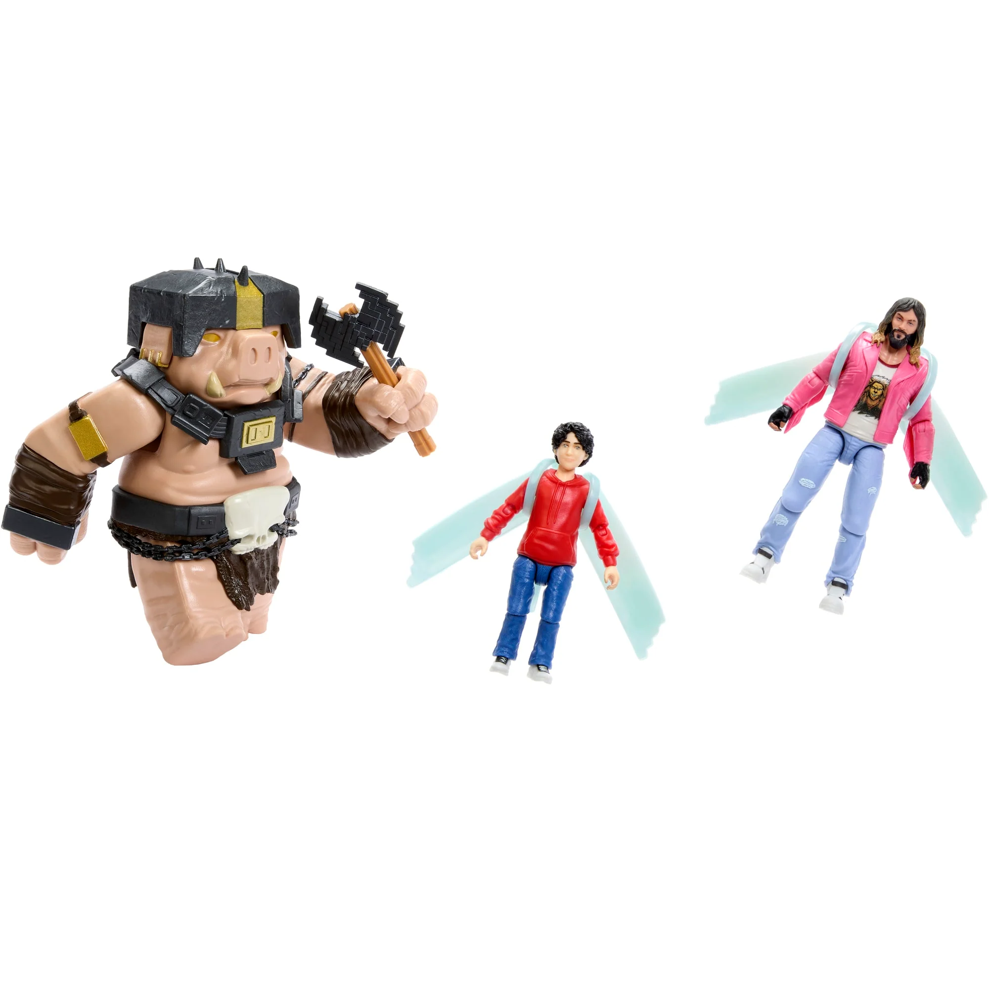 Minecraft A Well-Crafted Escape Figure Pack With 3 Action Figures & 4 Accessories inspired By The Movie