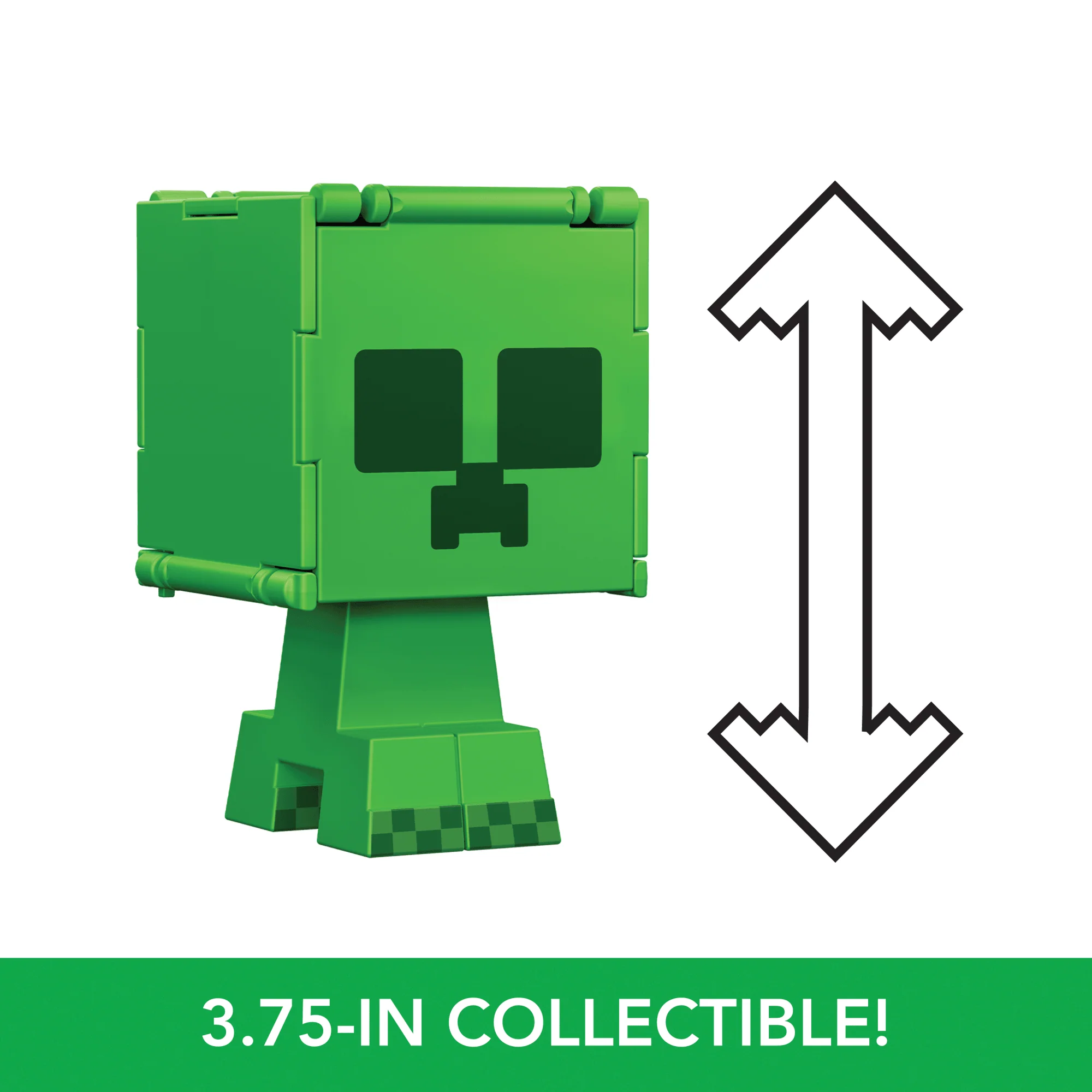 Minecraft Flippin�� Figs Figures Collection, 2-in-1 Fidget Play, 3.75-in Scale & Pixelated Design (Characters May Vary)