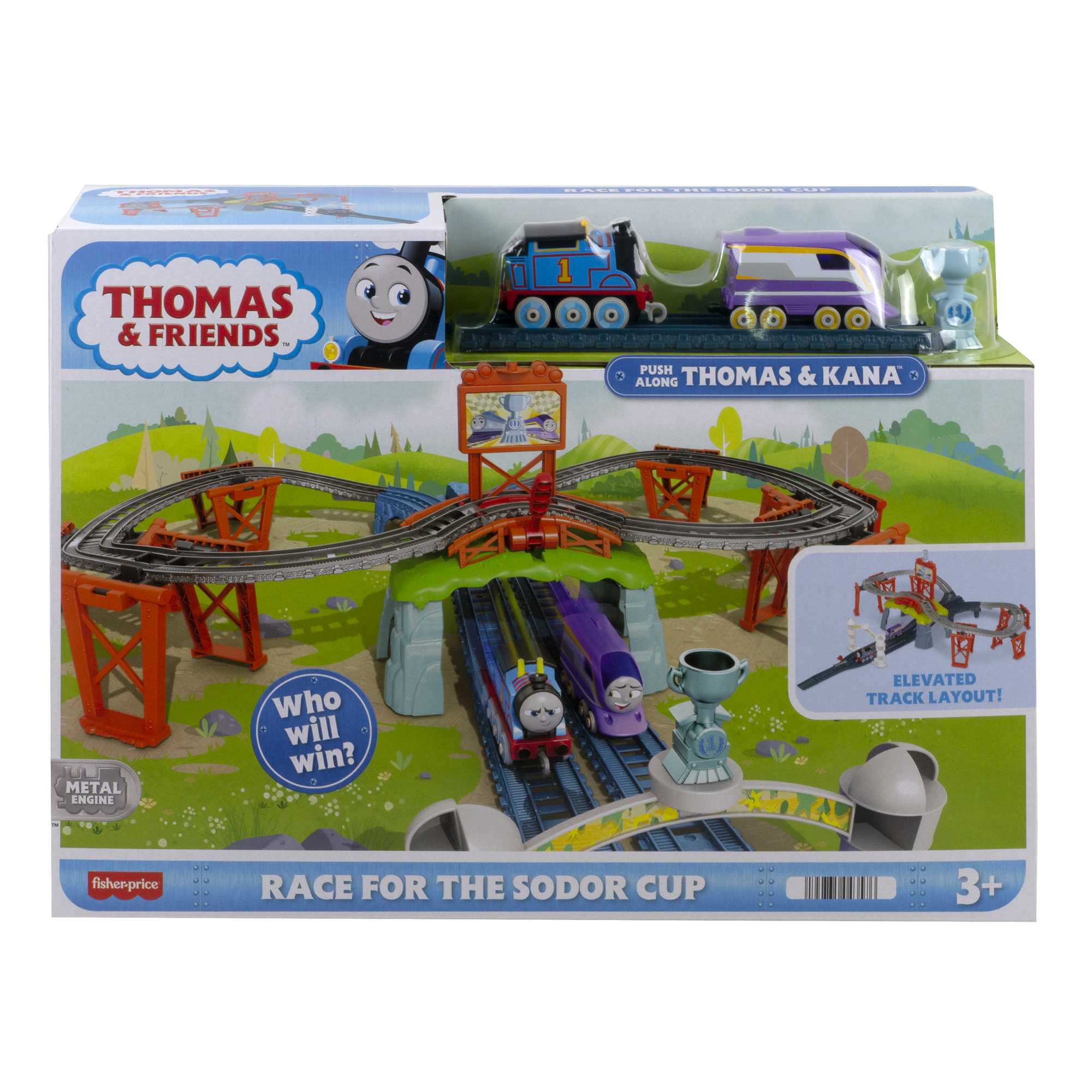 Thomas & Friends Race For the Sodor Cup Set With Thomas & Kana Push-Along Engines & Track