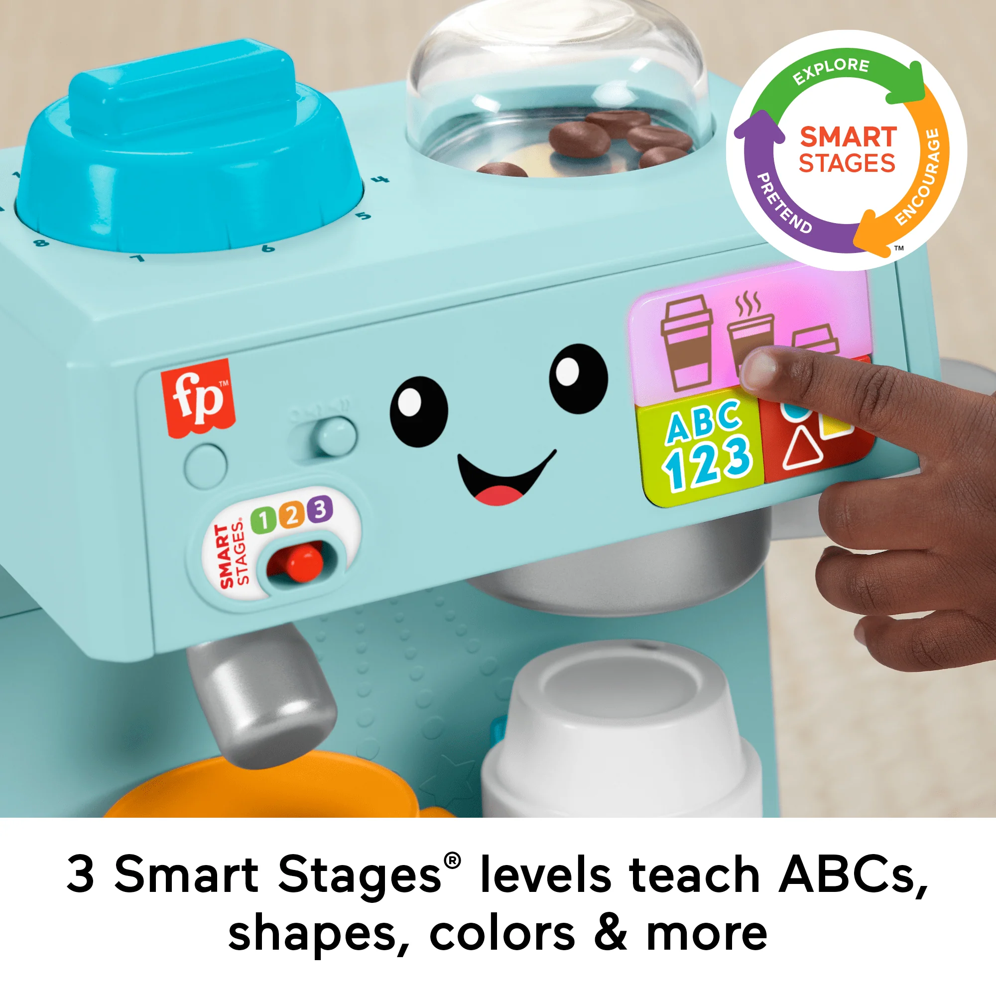 Fisher-Price Laugh & Learn Learn & Serve Coffee Caf�� Toddler Electronic Toy, 10 Play Pieces